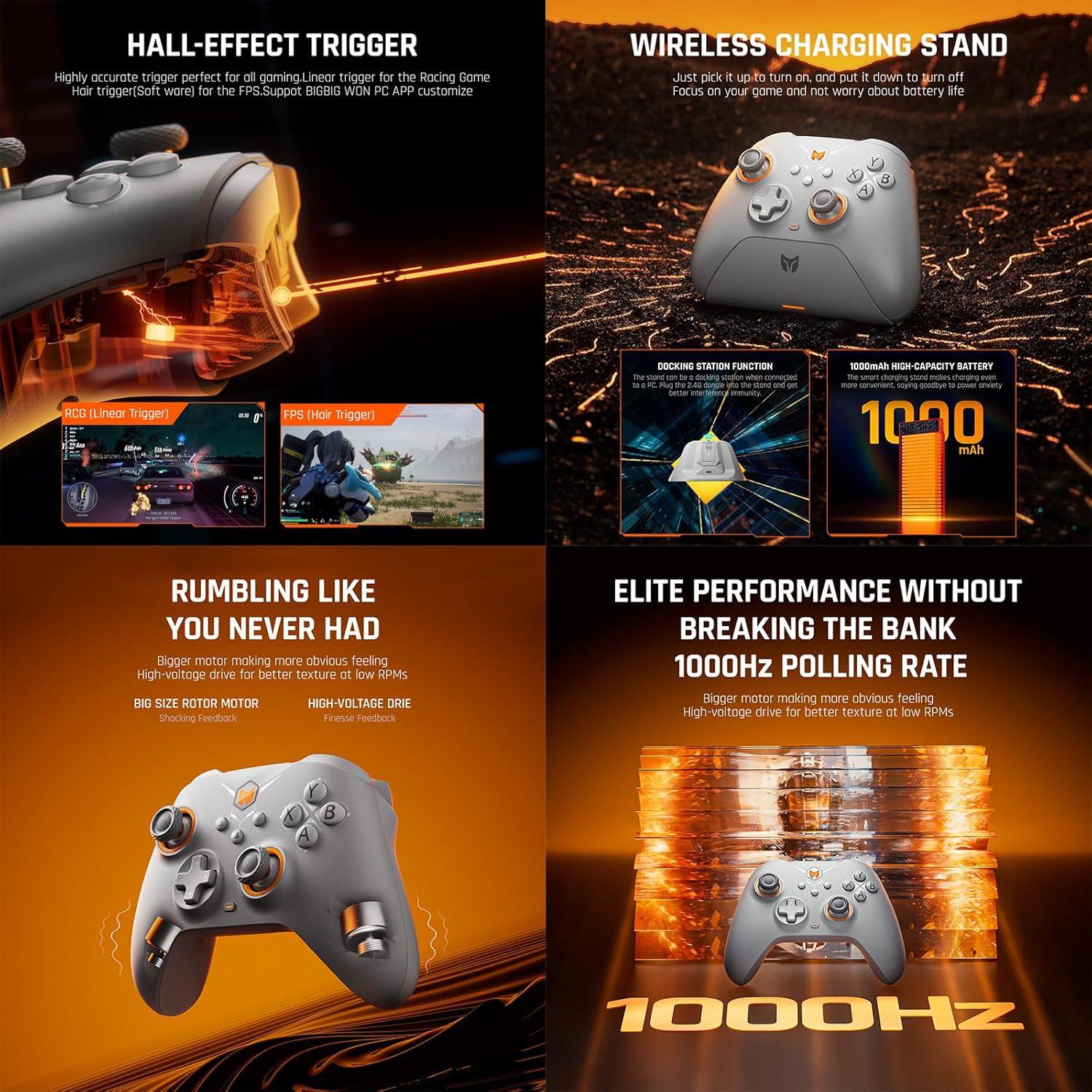 Controlador Inalámbrico BIGBIG WON Gale Hall para PC/Switch