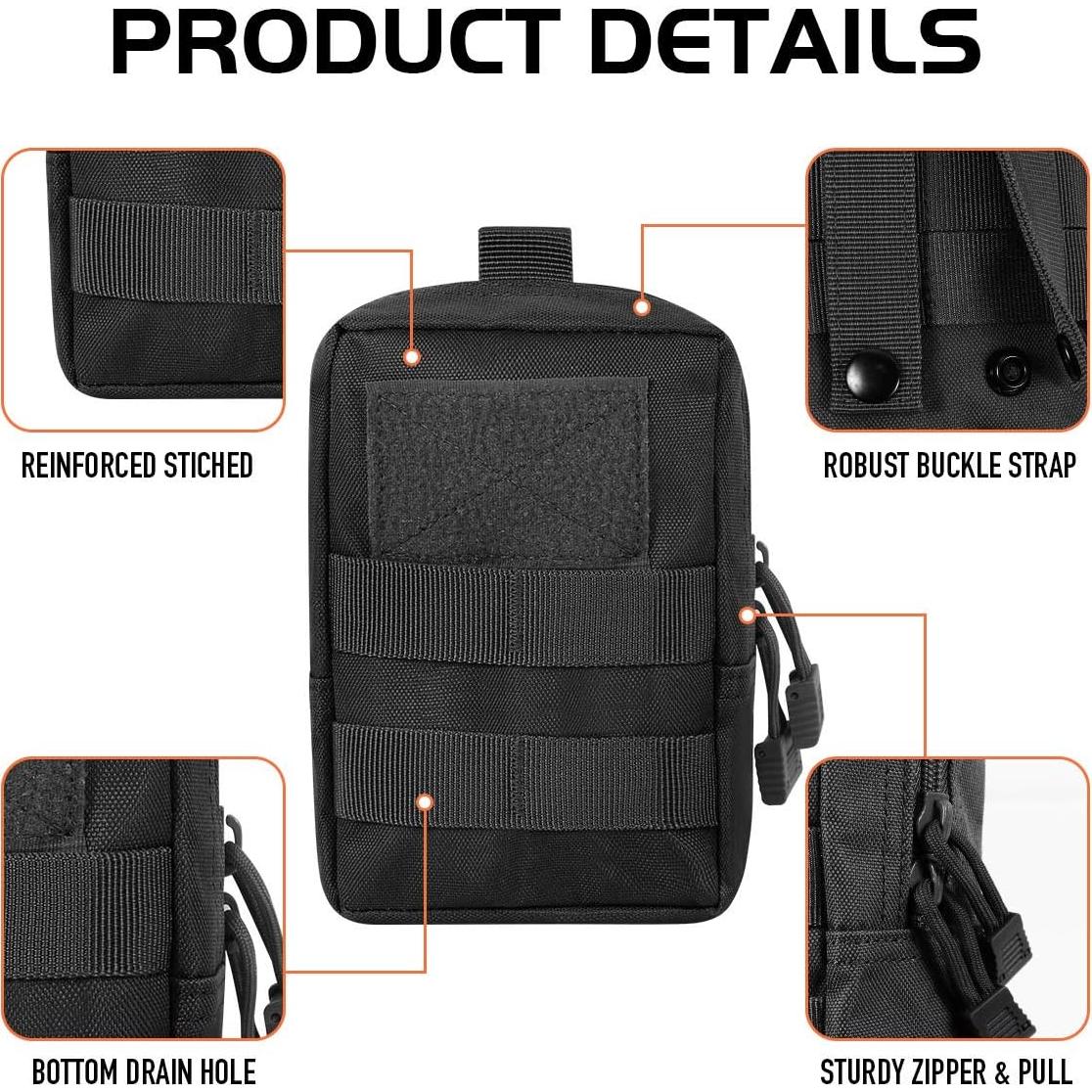 Combo 2 Pouches Molle Gogoku + Soporte Botella Agua