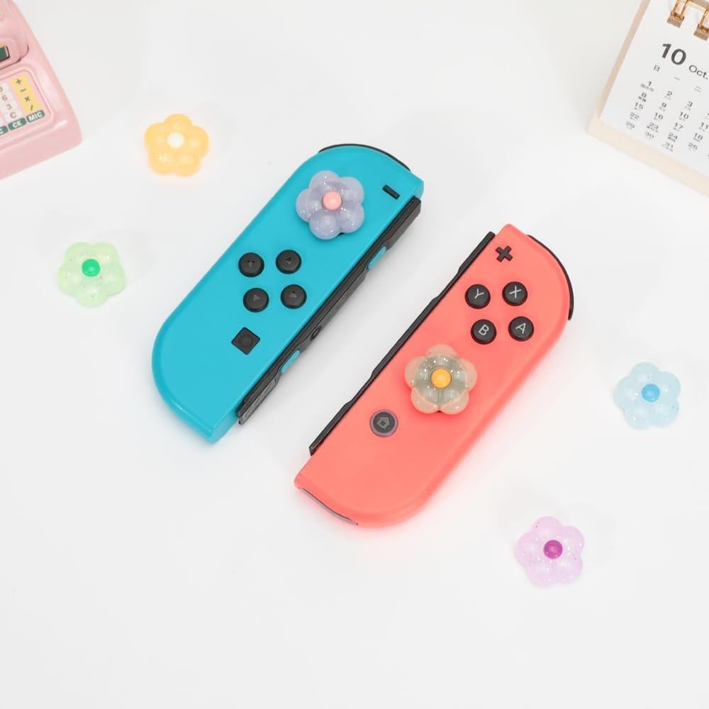 Tapones de Pulgar PERFECTSIGHT Flor Brillante para Switch 6PCS