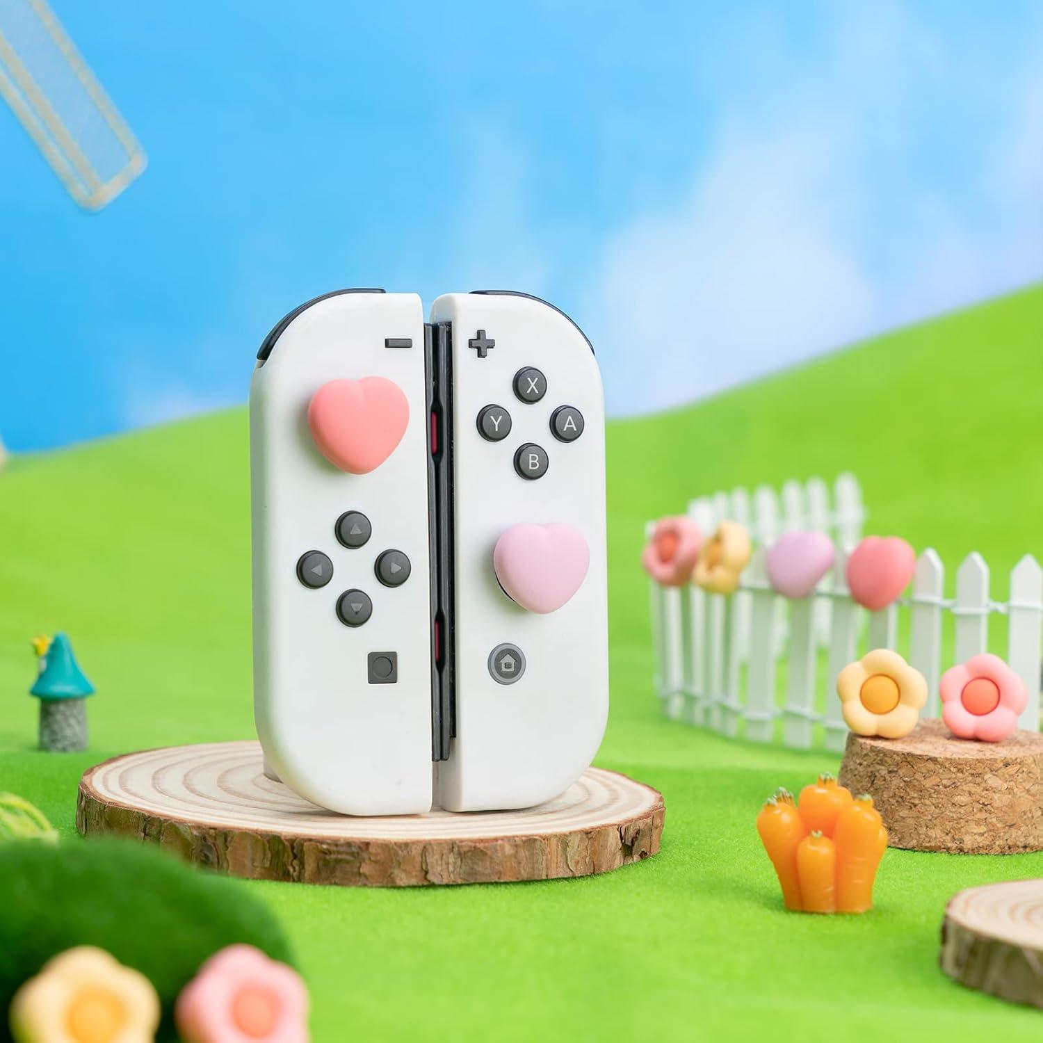 Tapas de Joystick GeekShare para Nintendo Switch - Corazón y Flor