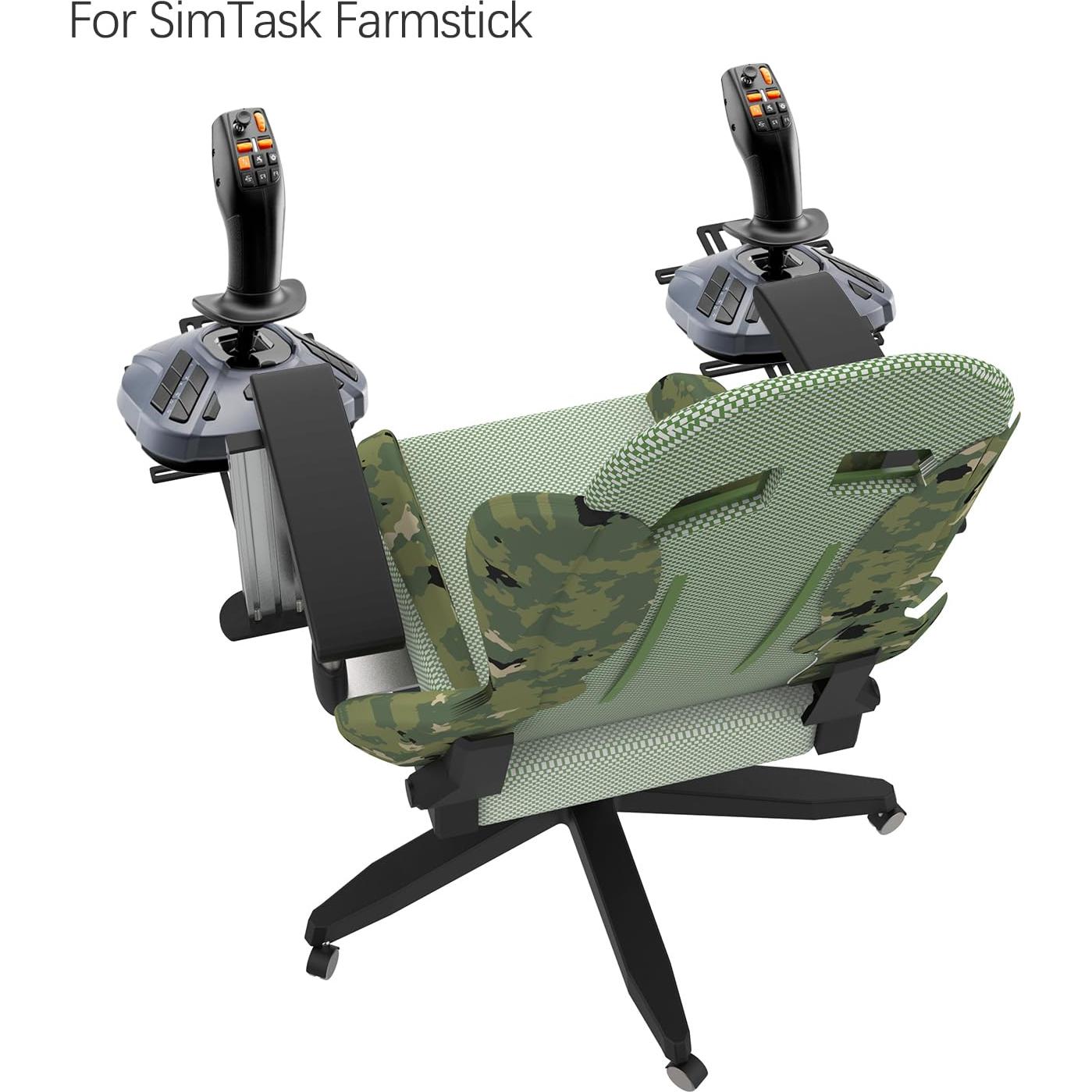 EG STARTS 2 set Chair Mounting Flight Sim Game Joystick Chair Mounts Throttle Hotas System Compatible with Logitech G X56 X52 Pro Thrustmaster Airbus Hotas TCA T.16000M Joystick Chair Mount