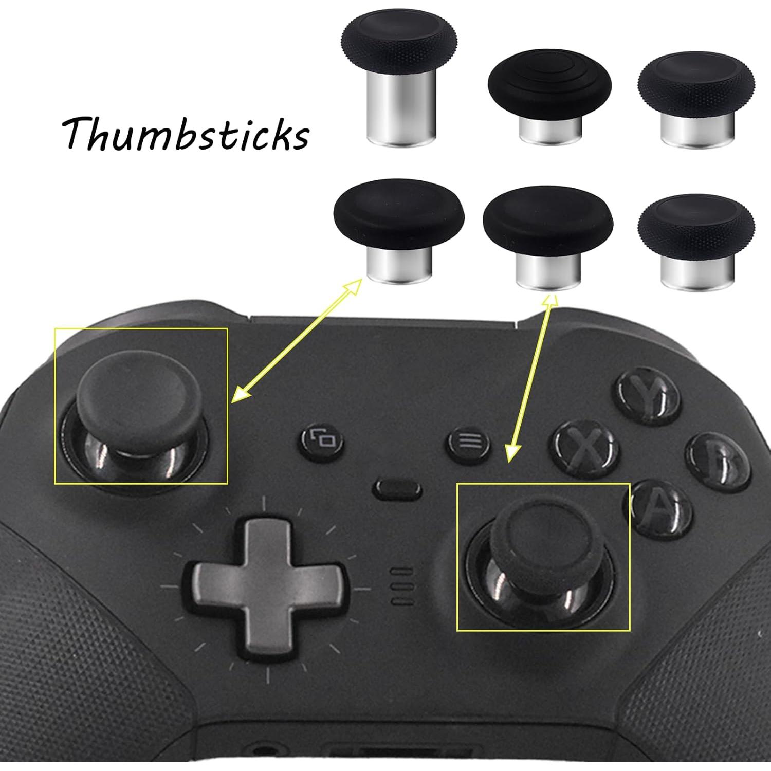 Juego de 6 Thumbsticks Intercambiables Xbox Elite 2 Negro