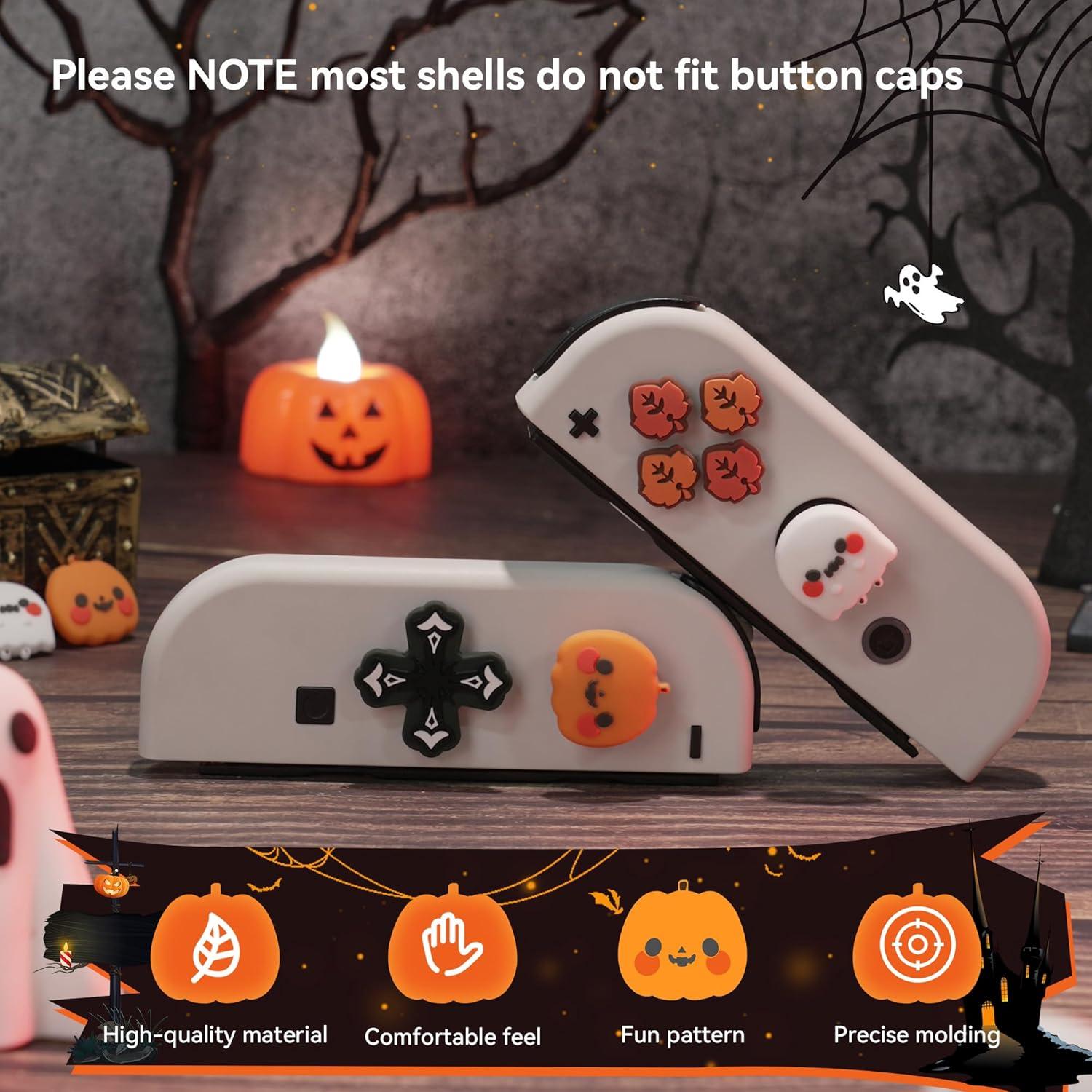 Tapas de Botones GeekShare para Switch OLED - Halloween