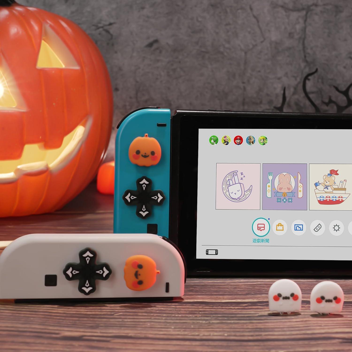 Tapas de Botones GeekShare para Switch OLED - Halloween