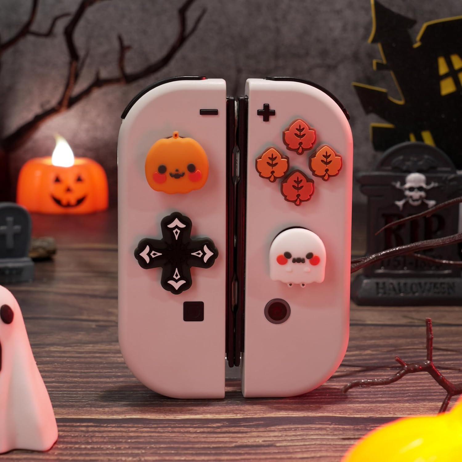 Tapas de Botones GeekShare para Switch OLED - Halloween