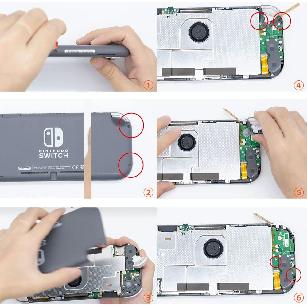 Joystick Rojuna para Switch Lite - Kit de Reparación 19 Piezas