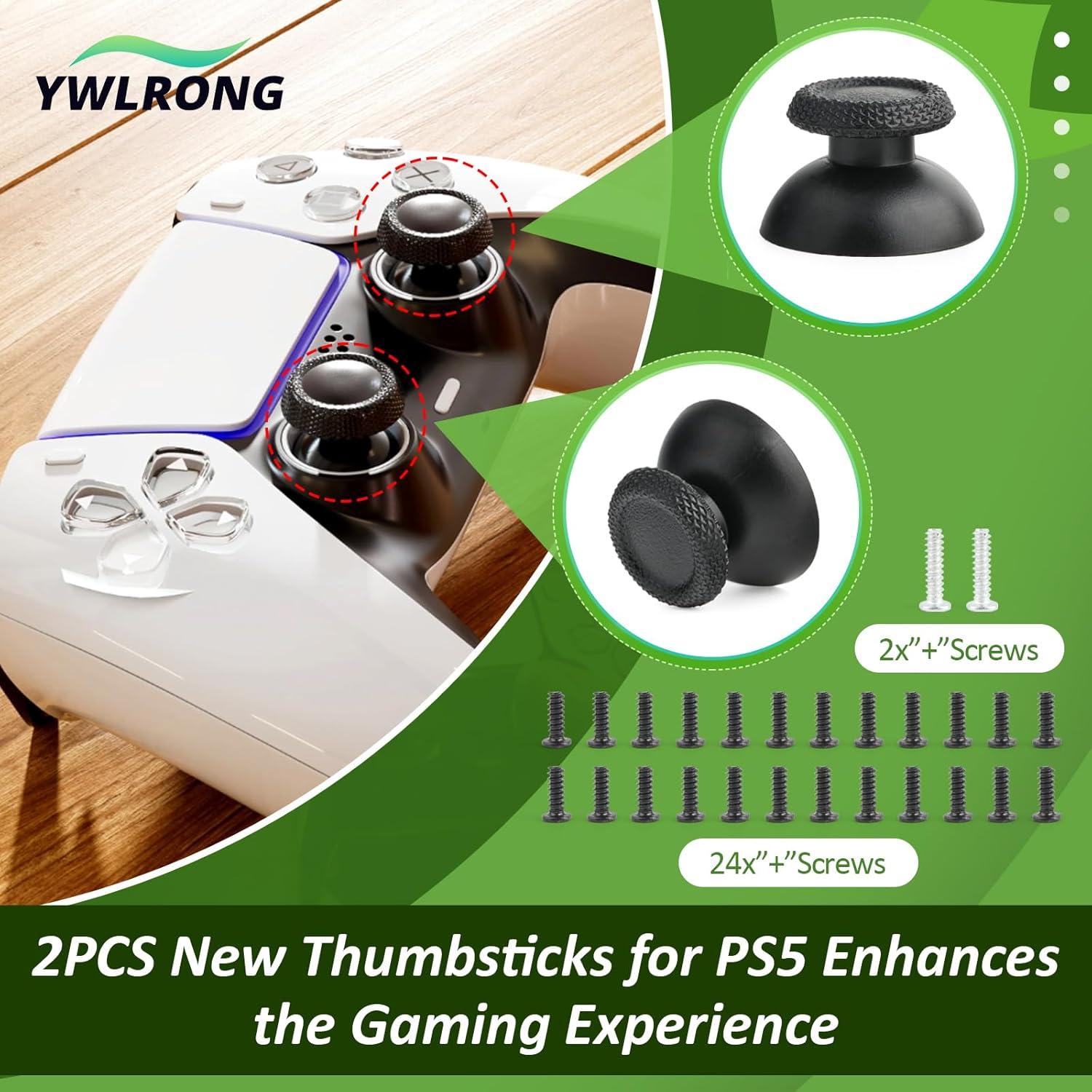 Reemplazo Joystick PS5 YWLRONG 2 Piezas + Tornillos