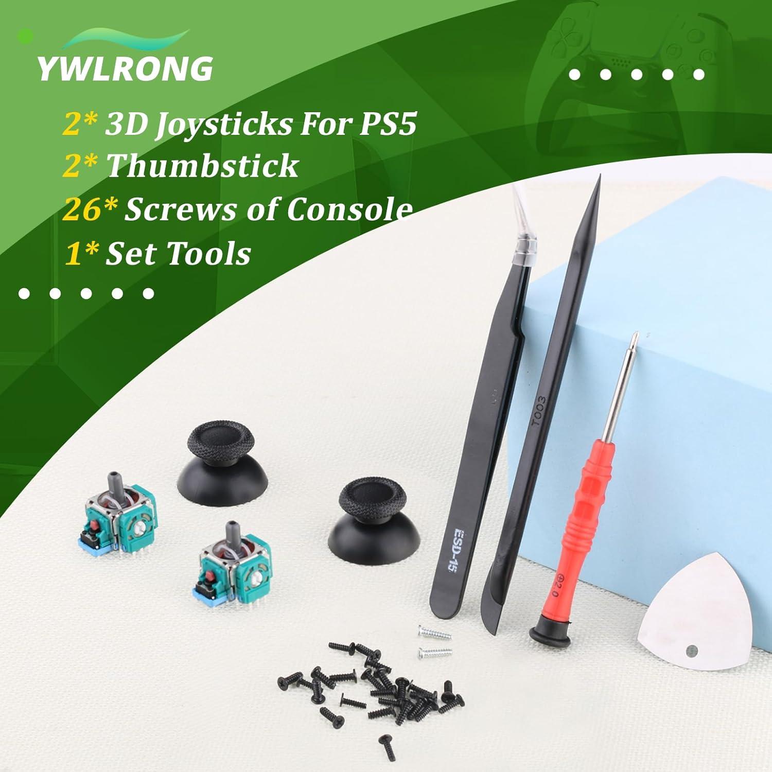 Reemplazo Joystick PS5 YWLRONG 2 Piezas + Tornillos