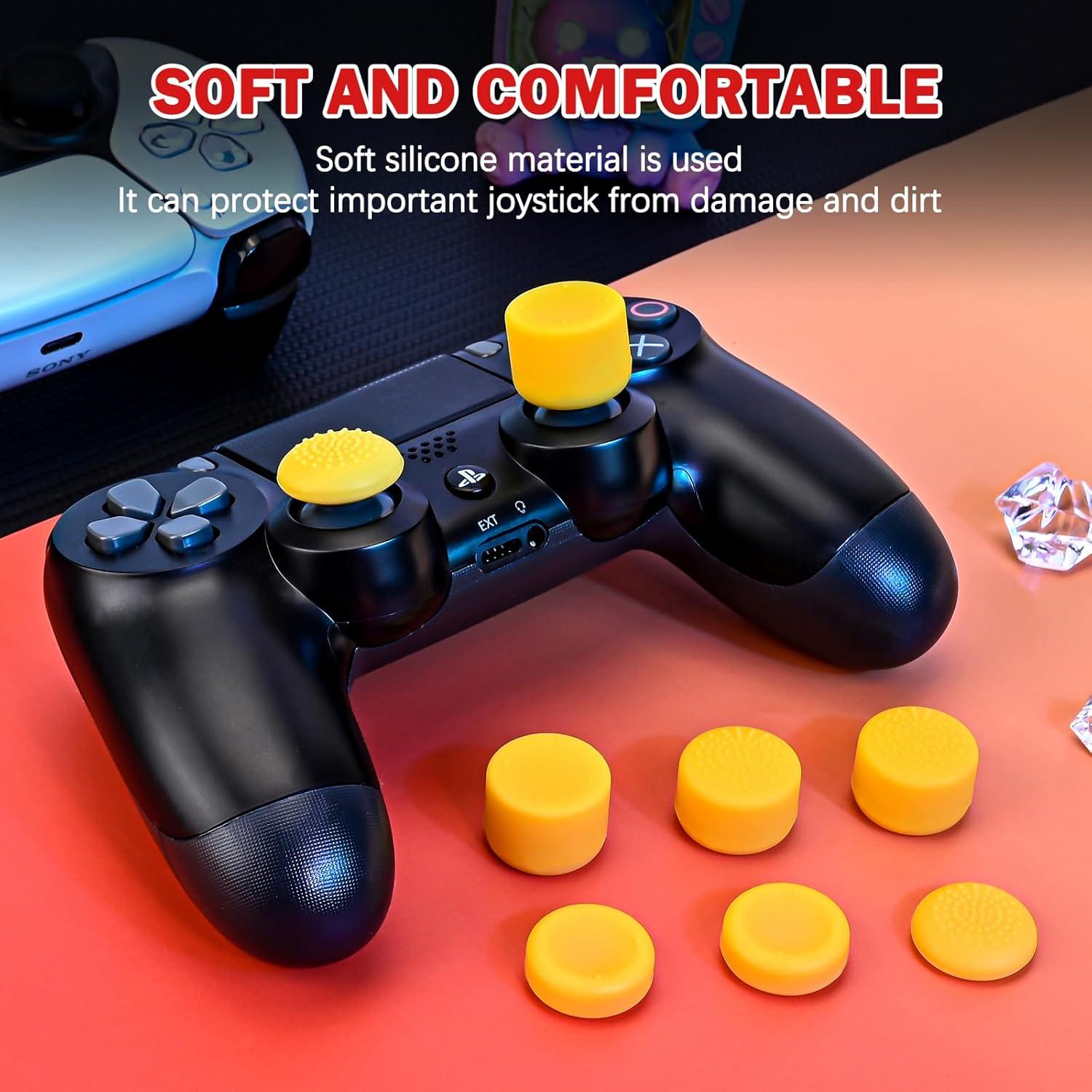 Tapas de Agarre para Pulgar DLseego Amarillo 8PCS Antideslizantes