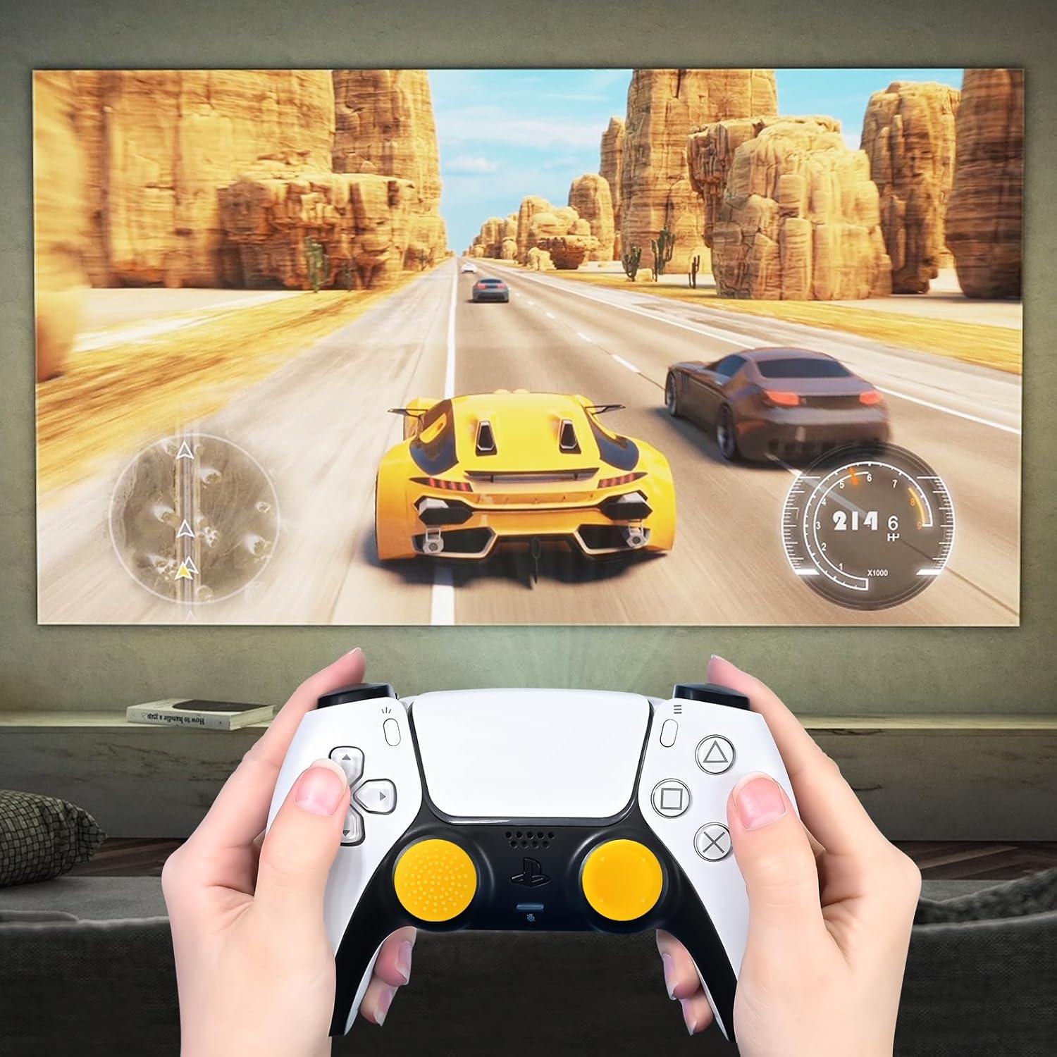 Tapas de Agarre para Pulgar DLseego Amarillo 8PCS Antideslizantes