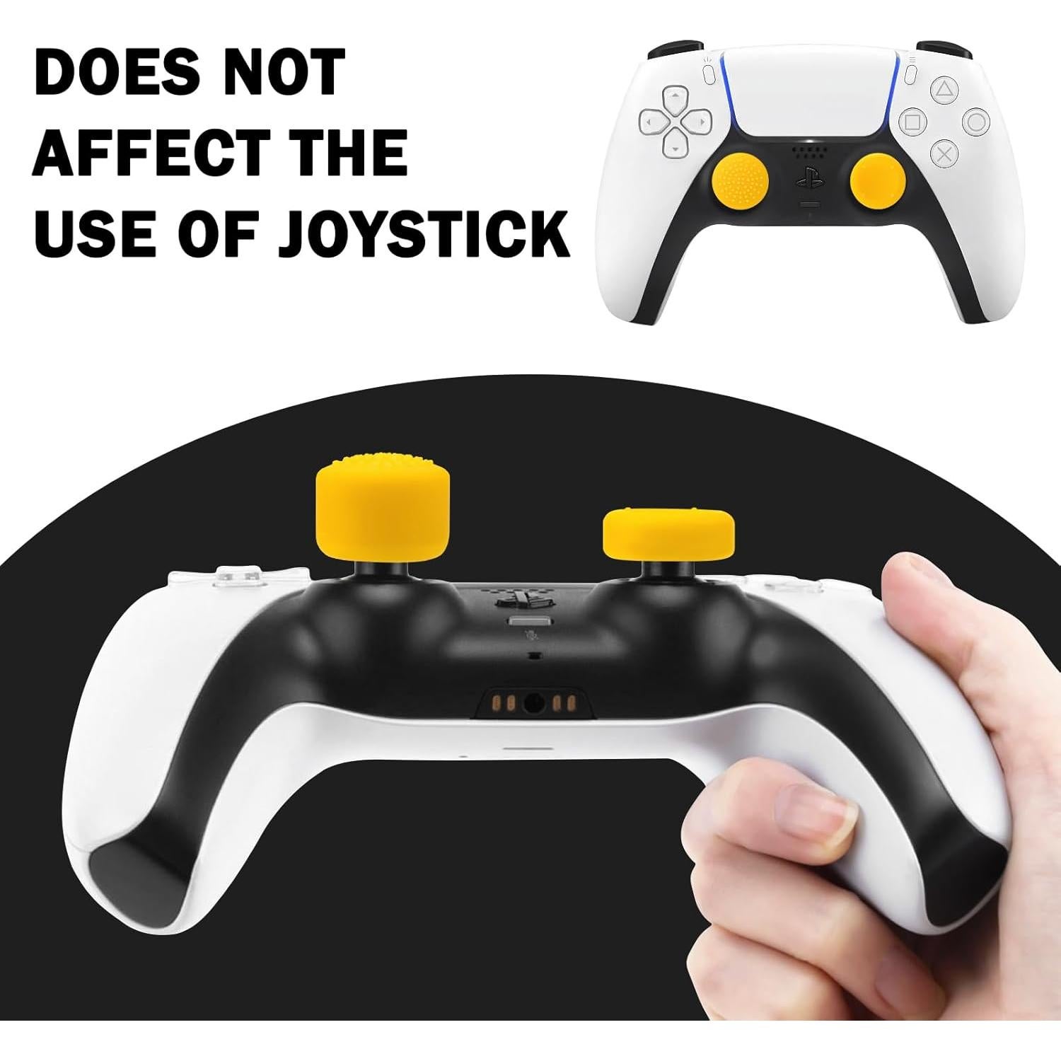 Tapas de Agarre para Pulgar DLseego Amarillo 8PCS Antideslizantes