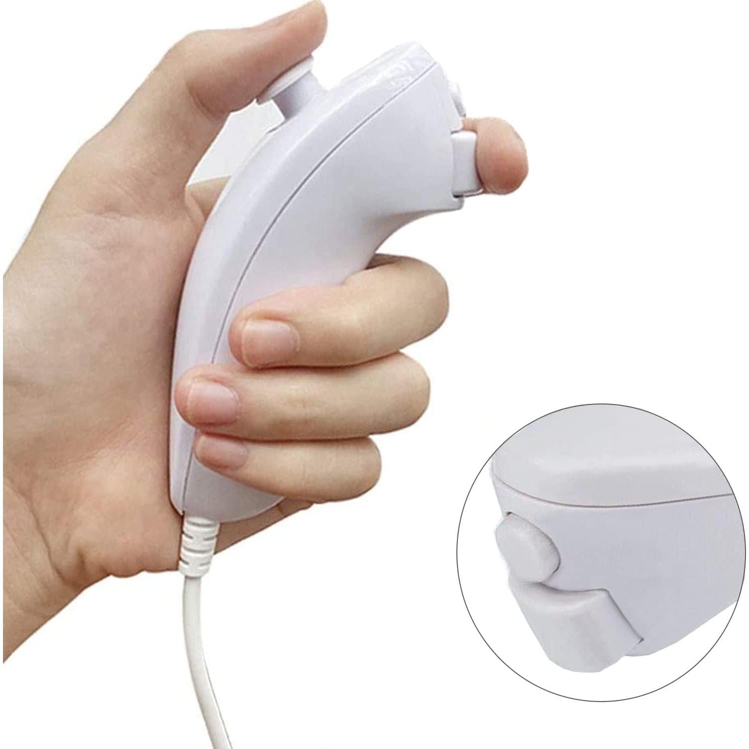 Controlador Nunchuck NC Blanco 2PCS para Nintendo Wii