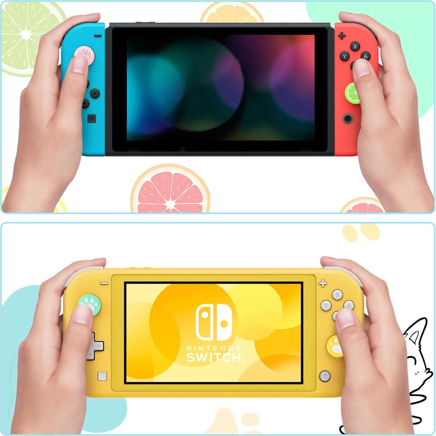 Tapas de Agarre Silicona Sumind 24 Piezas para Nintendo Switch