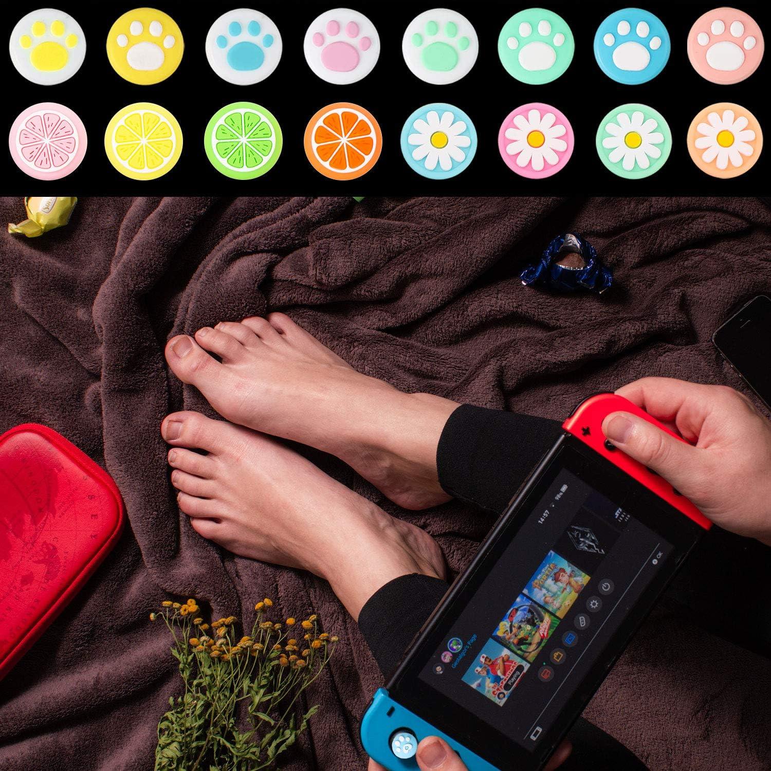 Tapas de Agarre Silicona Sumind 24 Piezas para Nintendo Switch