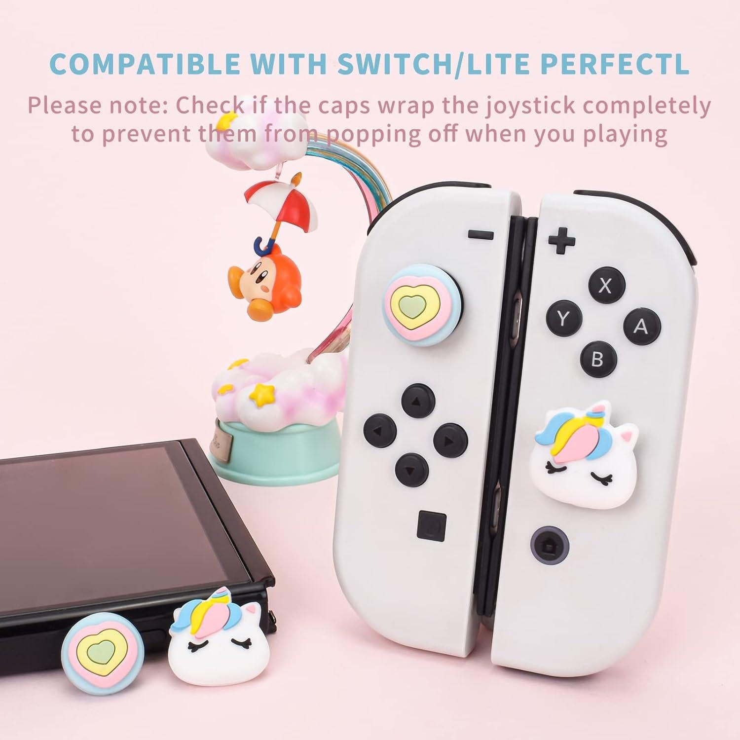 Tapa Joystick Nintendo Switch DLseego Arcoíris 4 Piezas