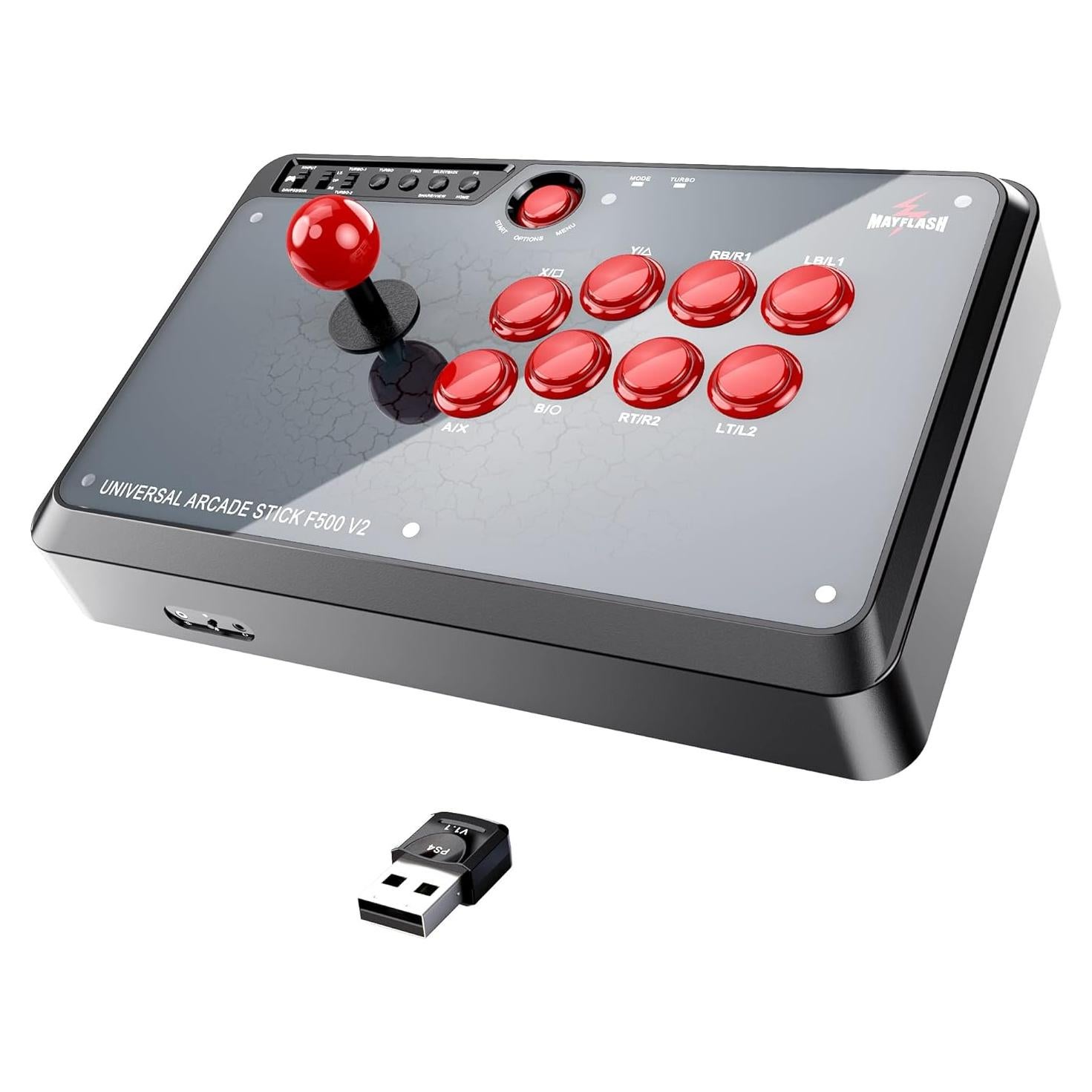 MAYFLASH Arcade Stick F500 para PS5 y PS4 - Joystick Multiplataforma