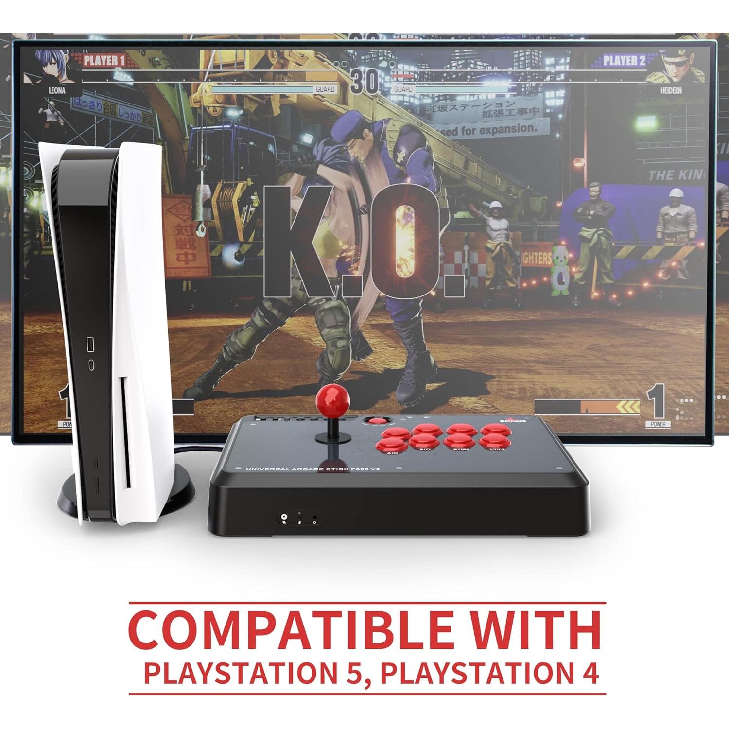 MAYFLASH Arcade Stick F500 para PS5 y PS4 - Joystick Multiplataforma