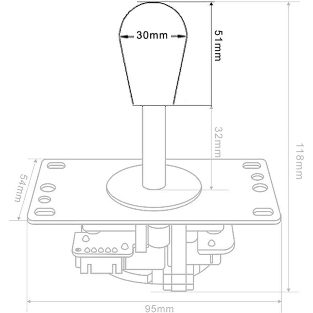 Cabeza de Joystick Ovalada HAAMIIQII 2 Piezas Azul
