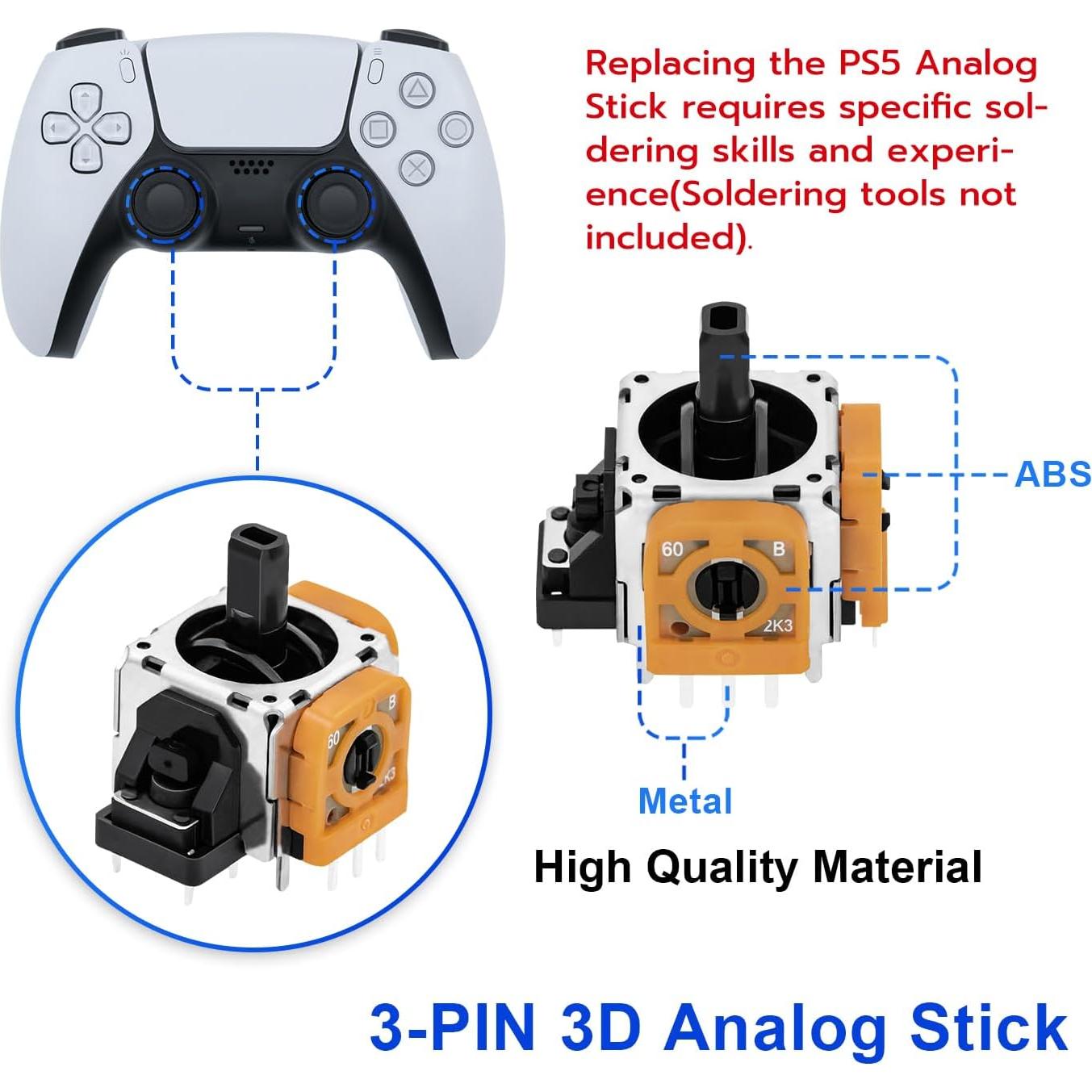 Kits de Reparación 15 en 1 Mcbazel para Controlador PS5