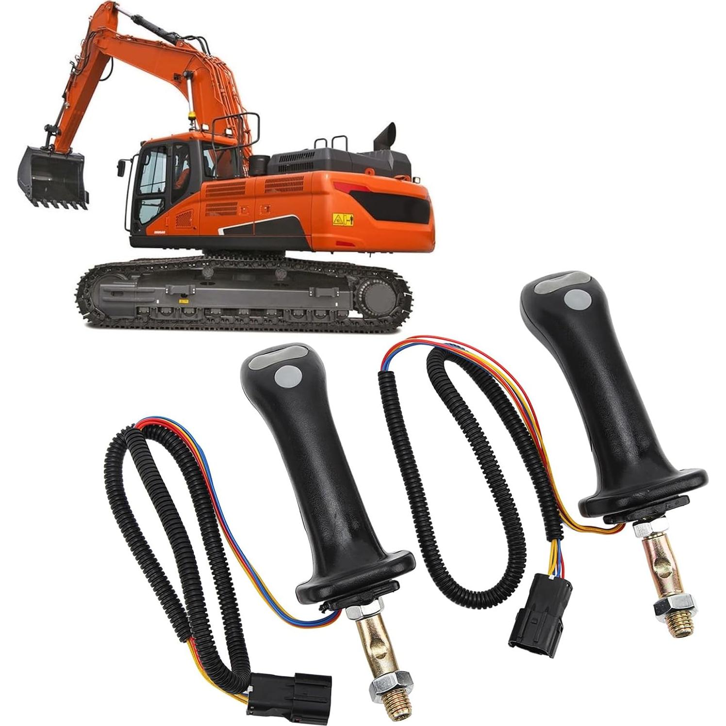 Mangos de Joystick de Excavadora Bnineteenteam 2 Pcs 3 Botones