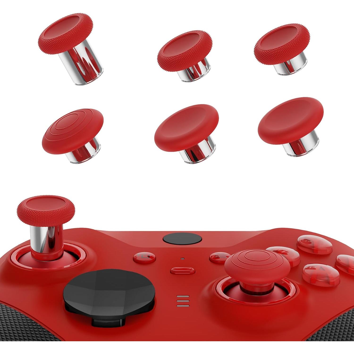 Palancas de Reemplazo eXtremeRate para Xbox Elite 2 - Rojo y Plata