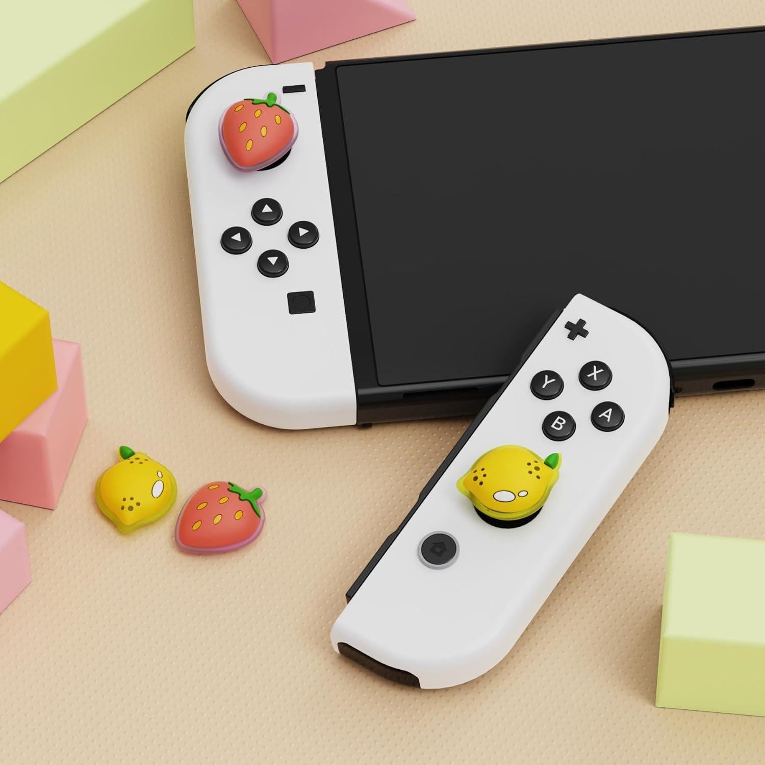 Tapas de Joystick PlayVital para Nintendo Switch - Limón y Fresa