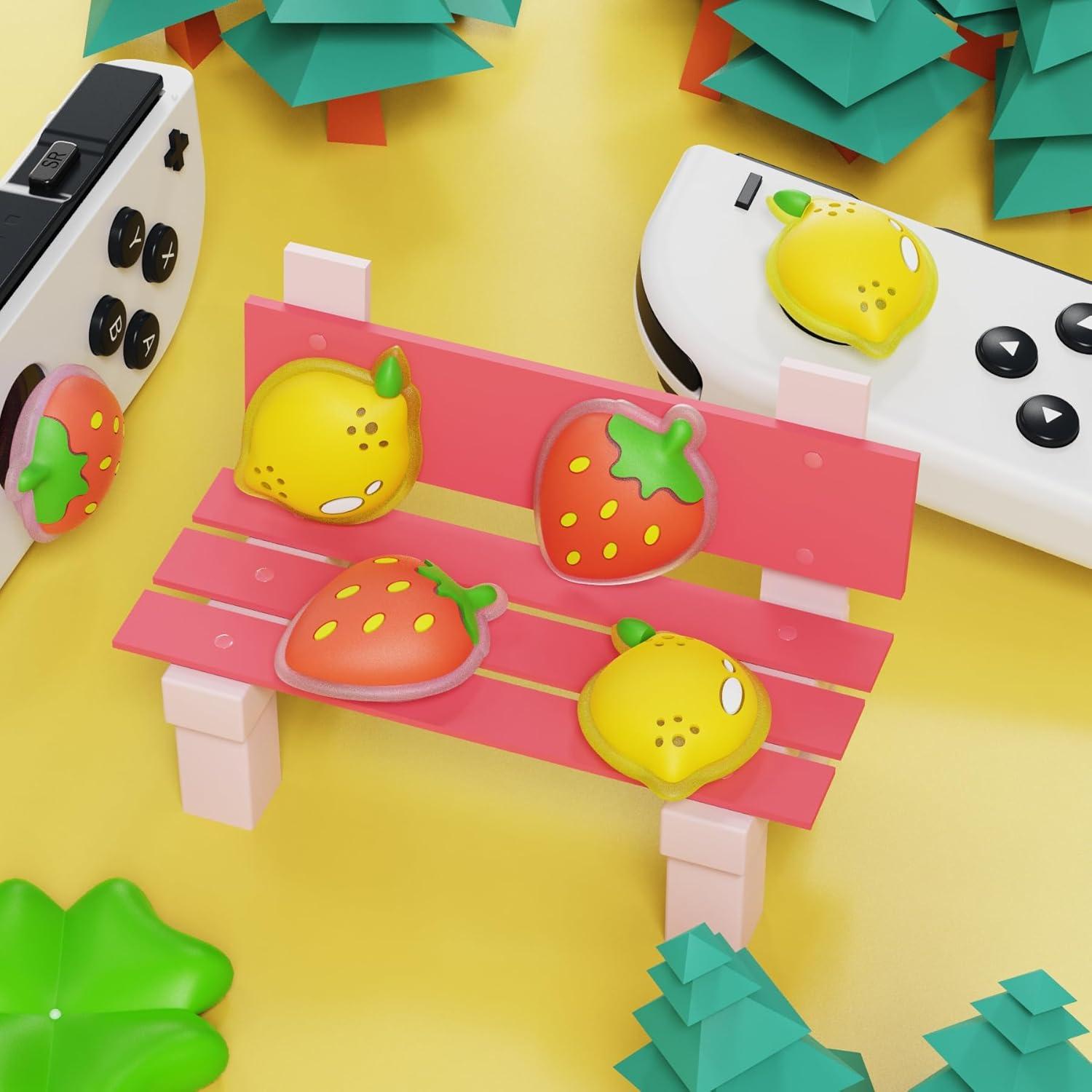 Tapas de Joystick PlayVital para Nintendo Switch - Limón y Fresa