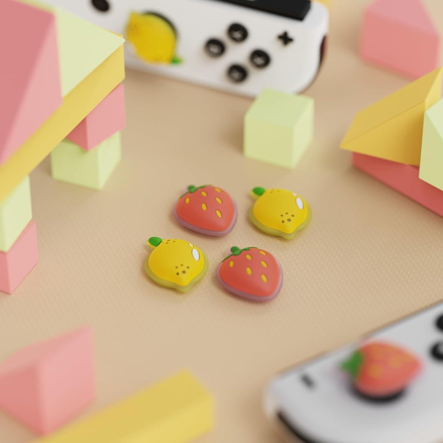 Tapas de Joystick PlayVital para Nintendo Switch - Limón y Fresa