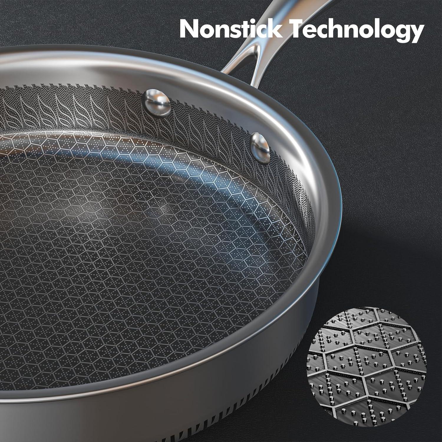 Juego de Ollas y Sartenes AufFranc 7 Piezas Acero Inoxidable