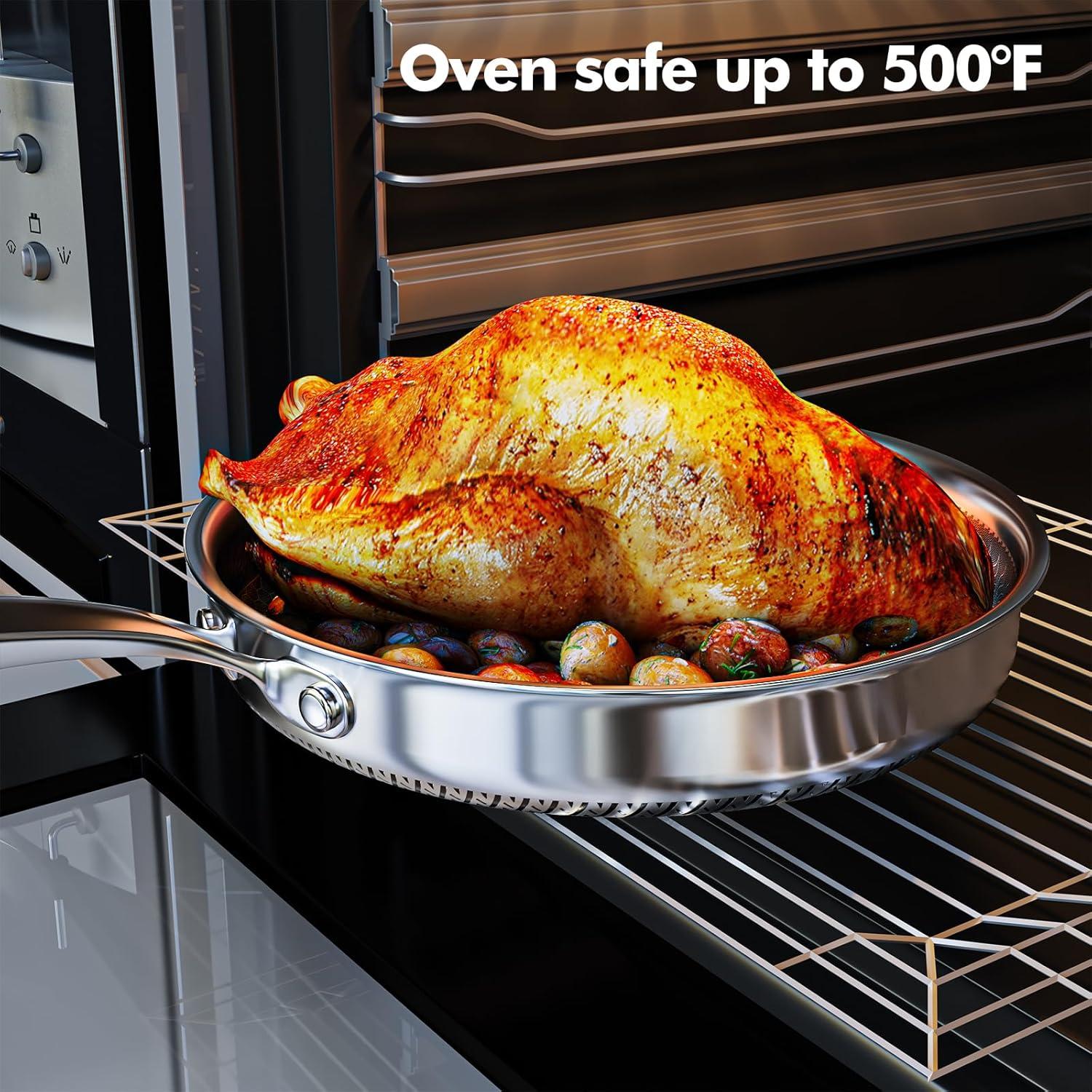 Juego de Ollas y Sartenes AufFranc 7 Piezas Acero Inoxidable