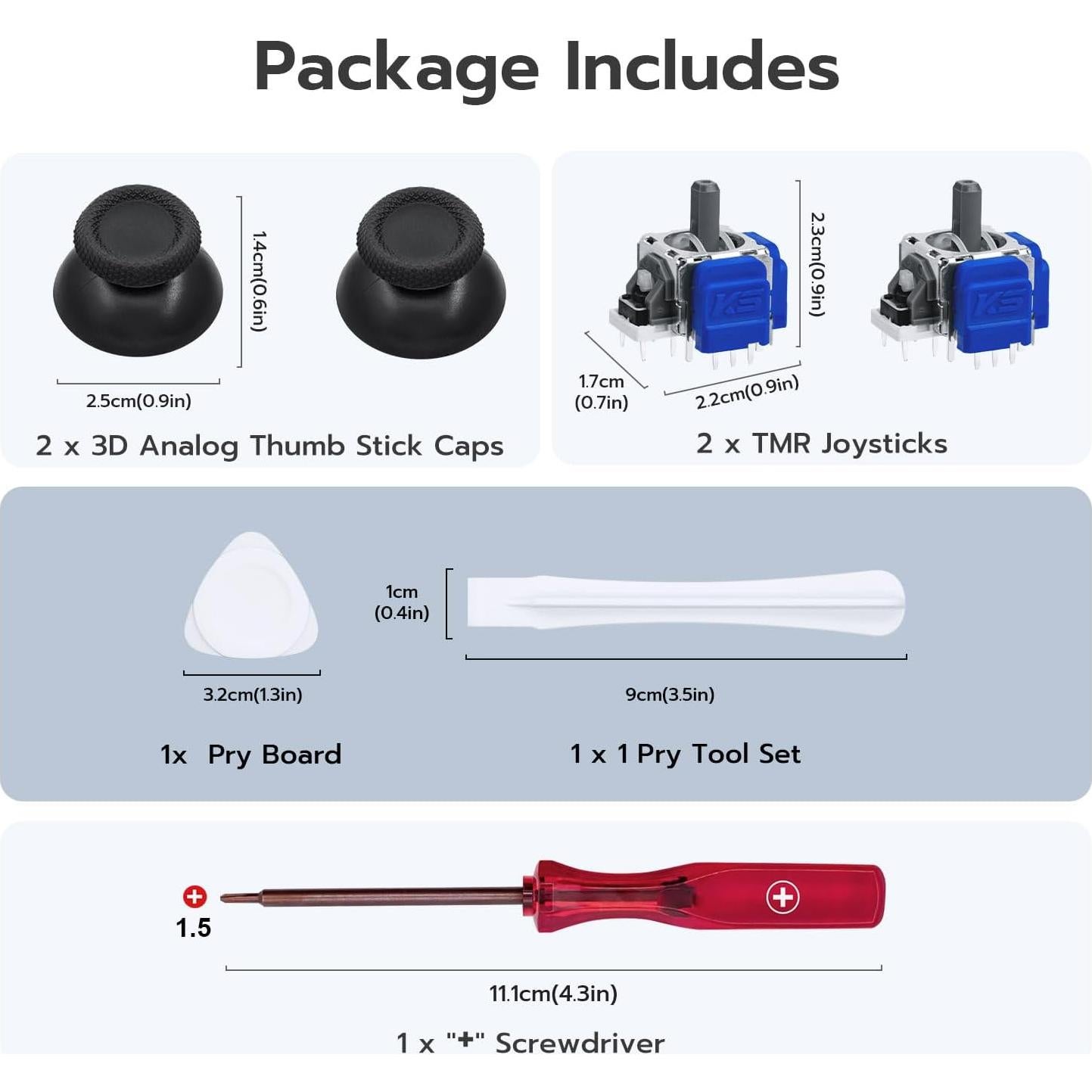 Mcbazel Kit 7 en 1 Joystick TMR para Controlador PS5