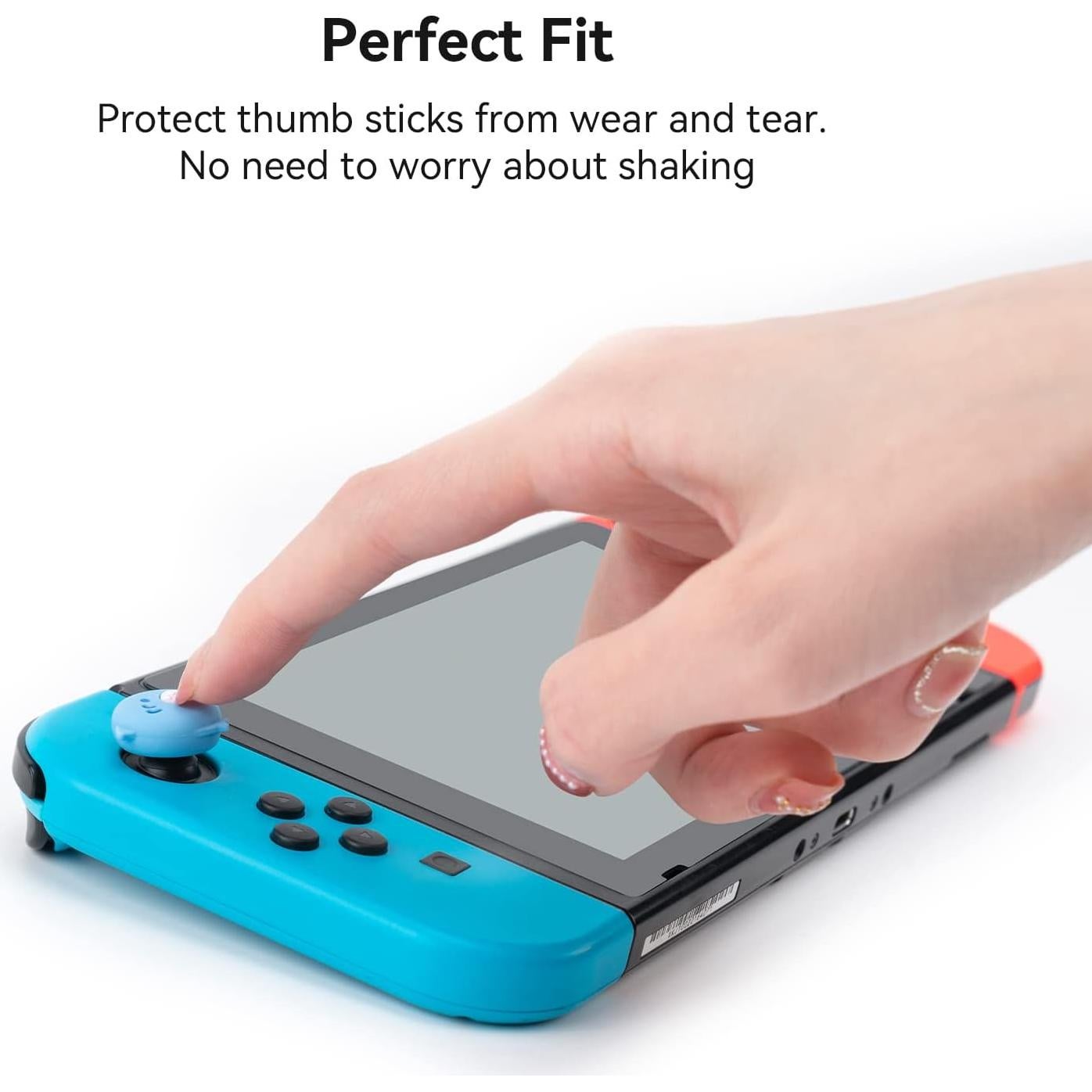 Tapones de Silicona GeekShare para Joycon - Tiburón 4PCS