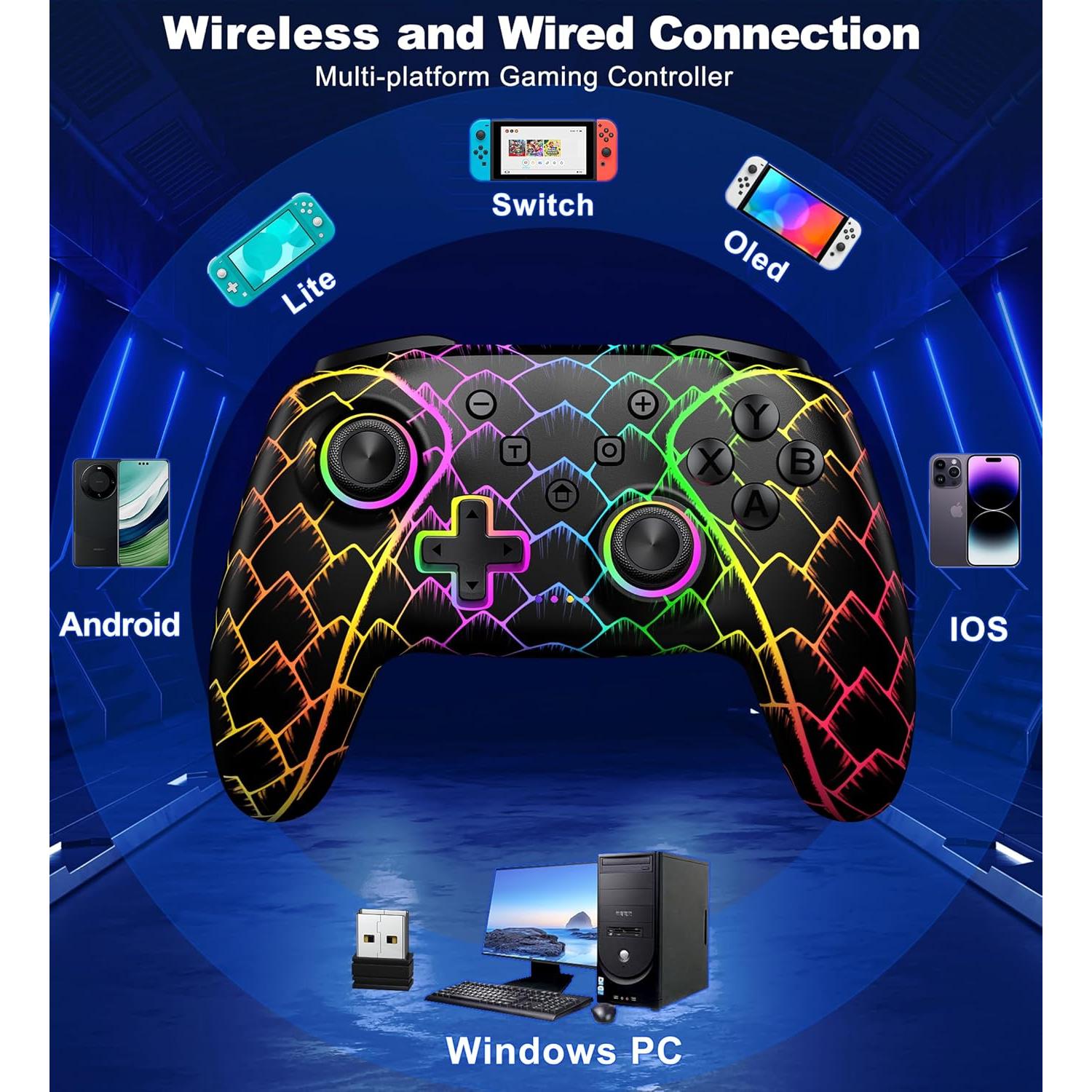 Controlador Inalámbrico AIfasterfly para PC y Switch