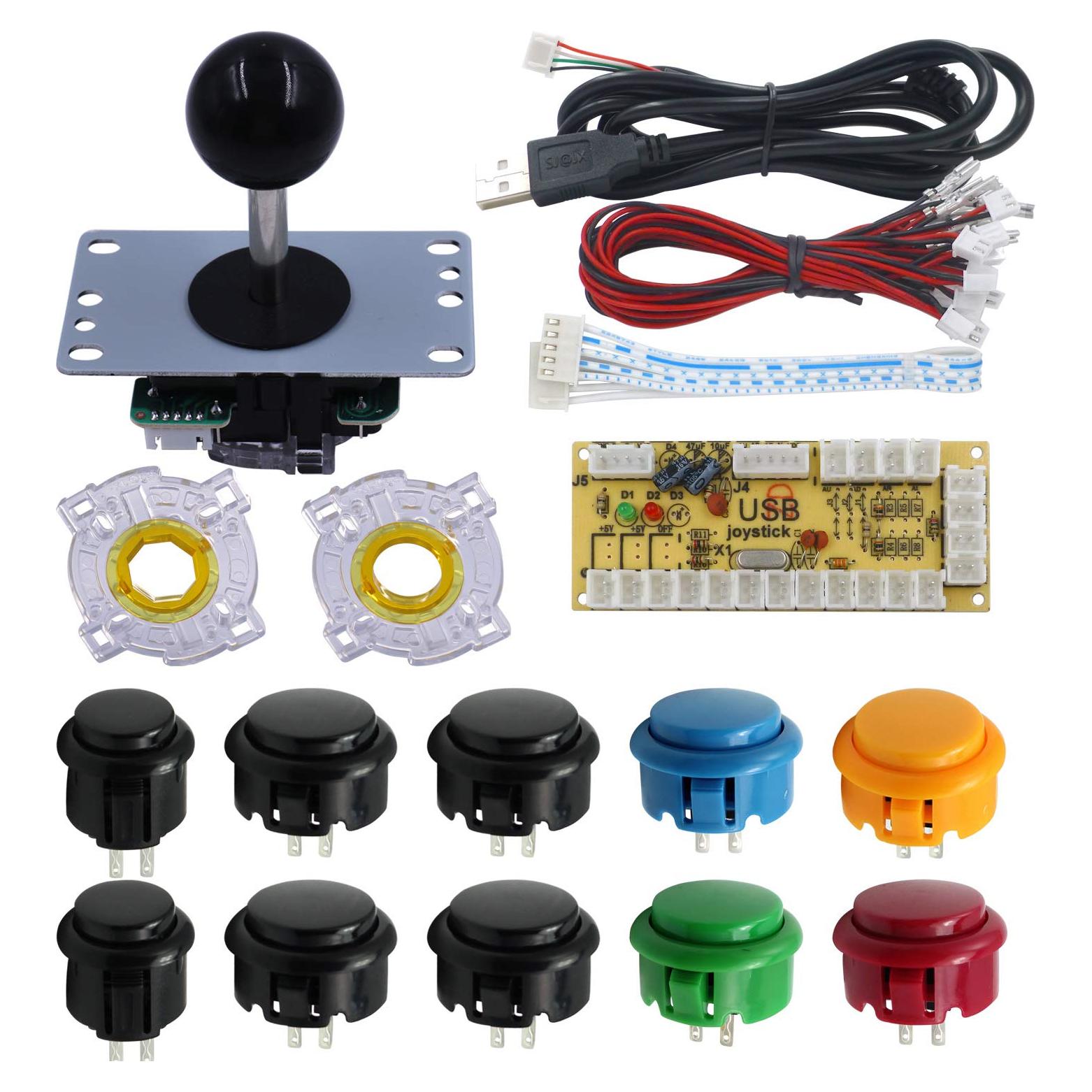 Controlador Arcade SJ@JX Joystick 4/8 Vías USB para PC