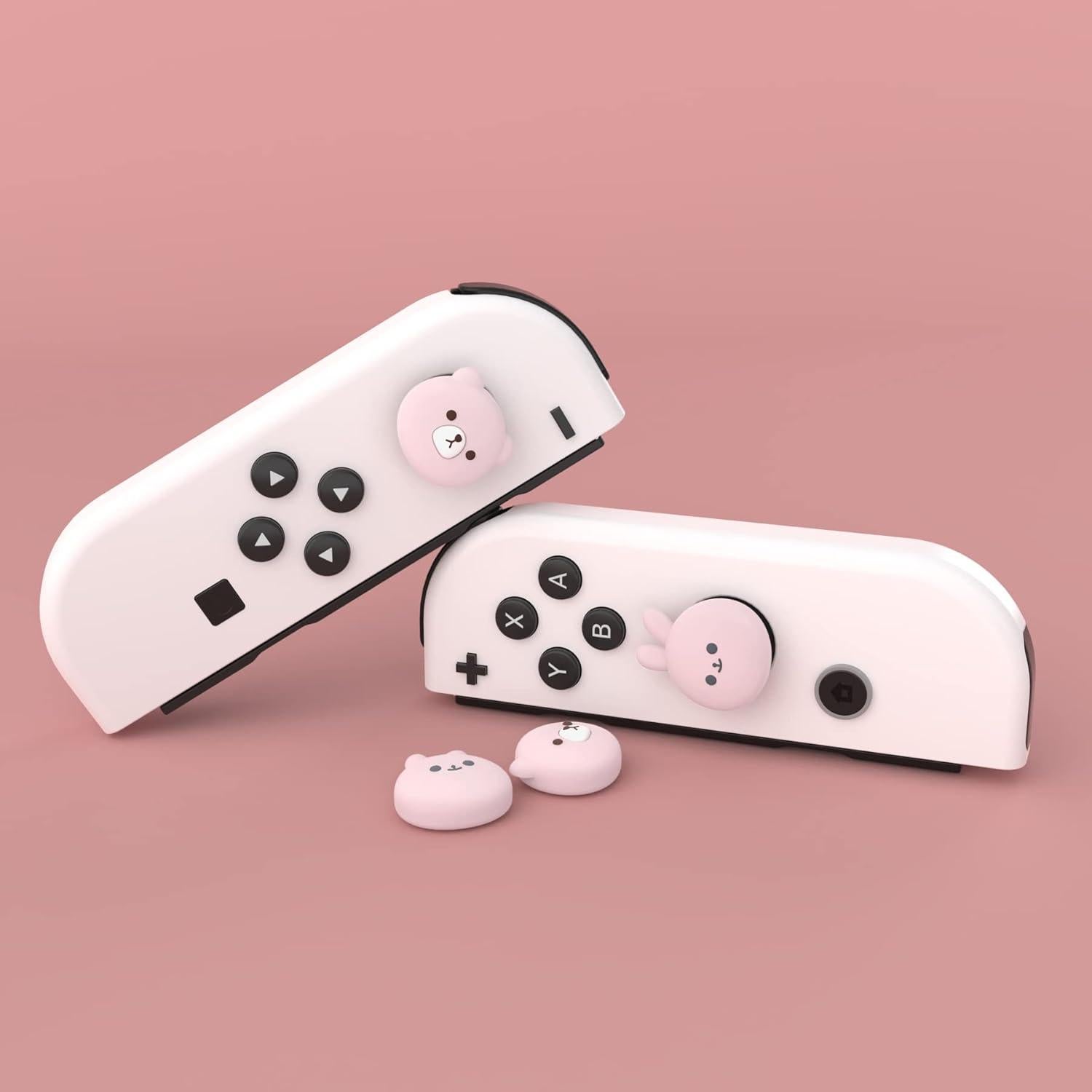Cubiertas Joystick Nintendo Switch PlayVital Oso Rosa