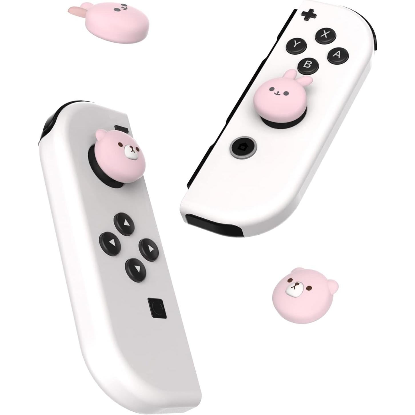 Cubiertas Joystick Nintendo Switch PlayVital Oso Rosa