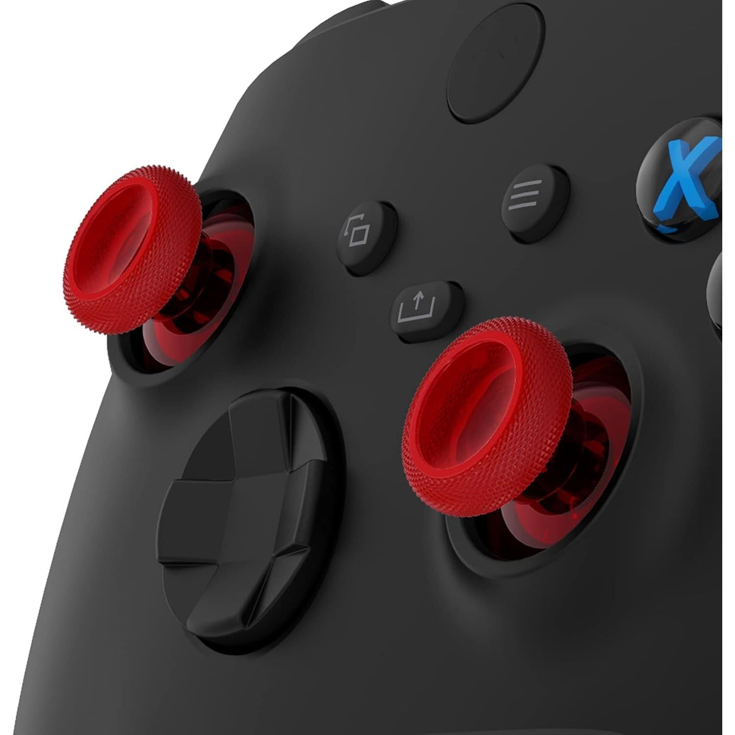 Thumbsticks Reemplazo eXtremeRate Rojo Transparente Xbox