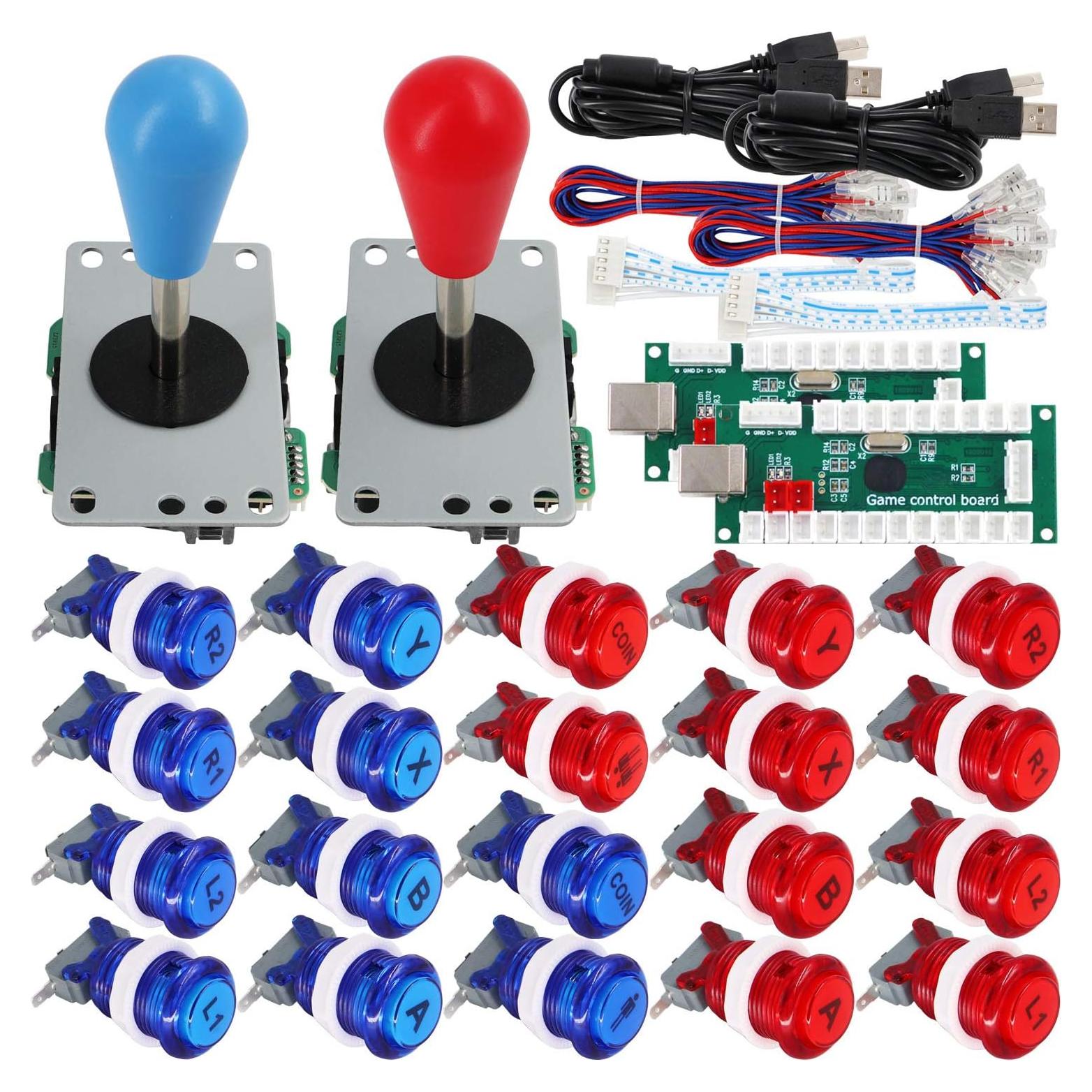 Kit Controlador Arcade 2 Jugadores SJ@JX USB para PC