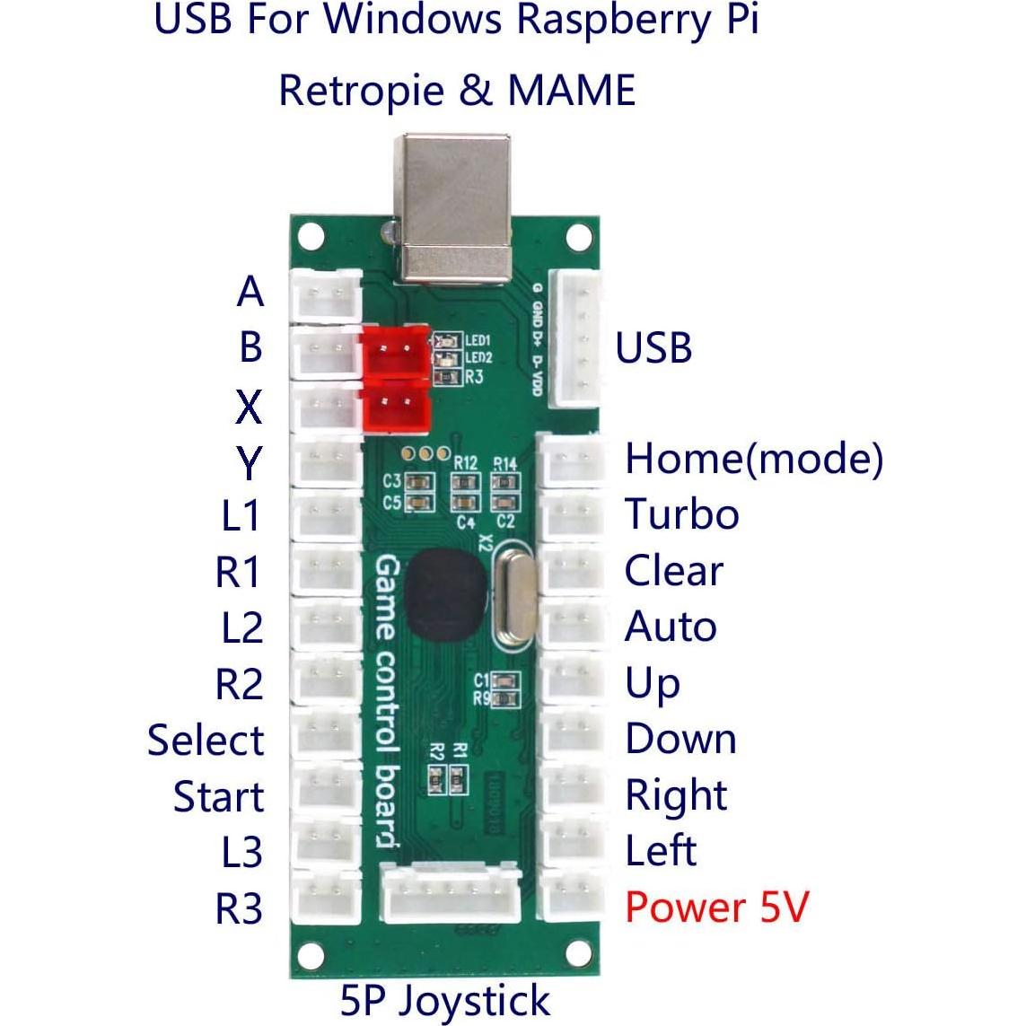 Kit Controlador Arcade 2 Jugadores SJ@JX USB para PC