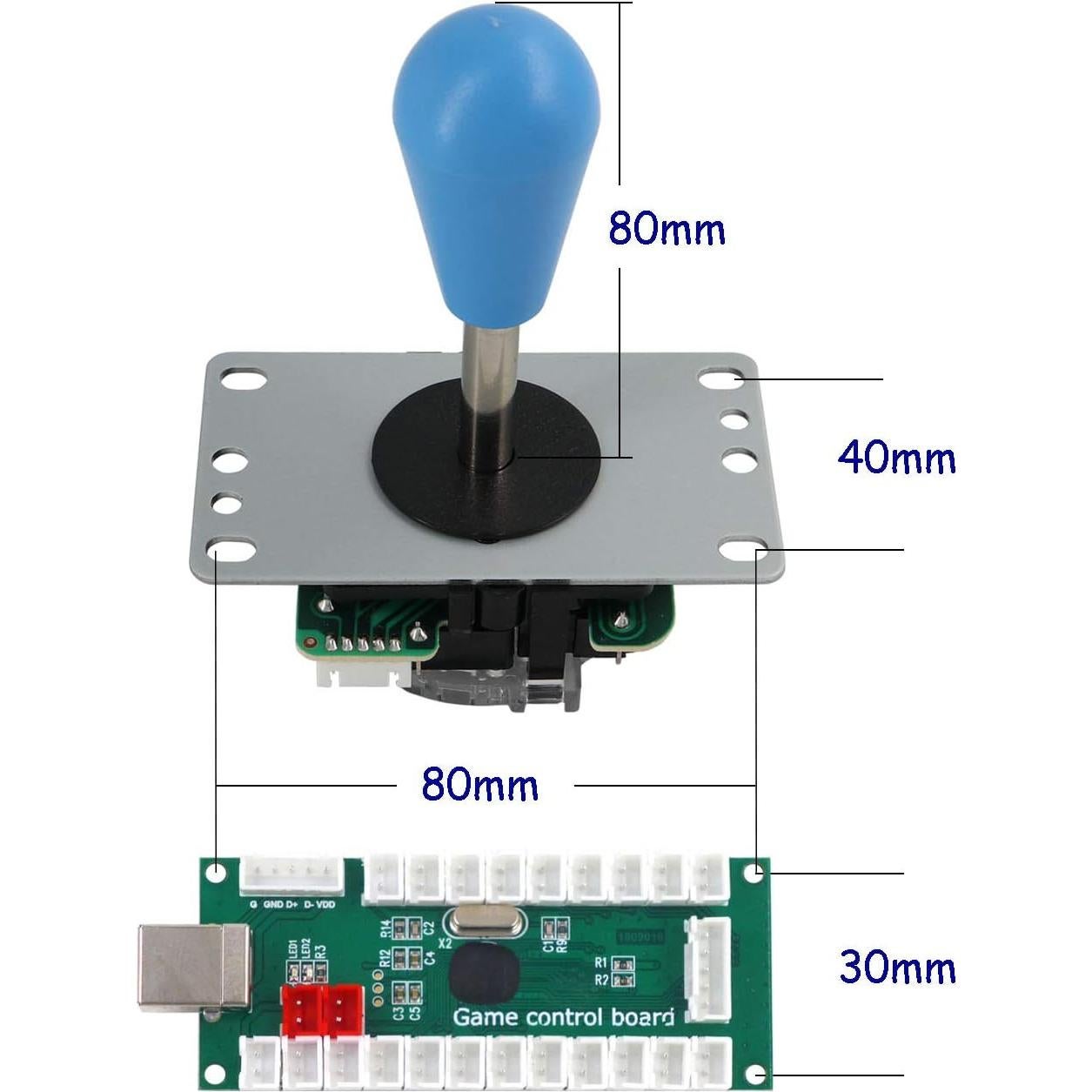 Kit Controlador Arcade 2 Jugadores SJ@JX USB para PC