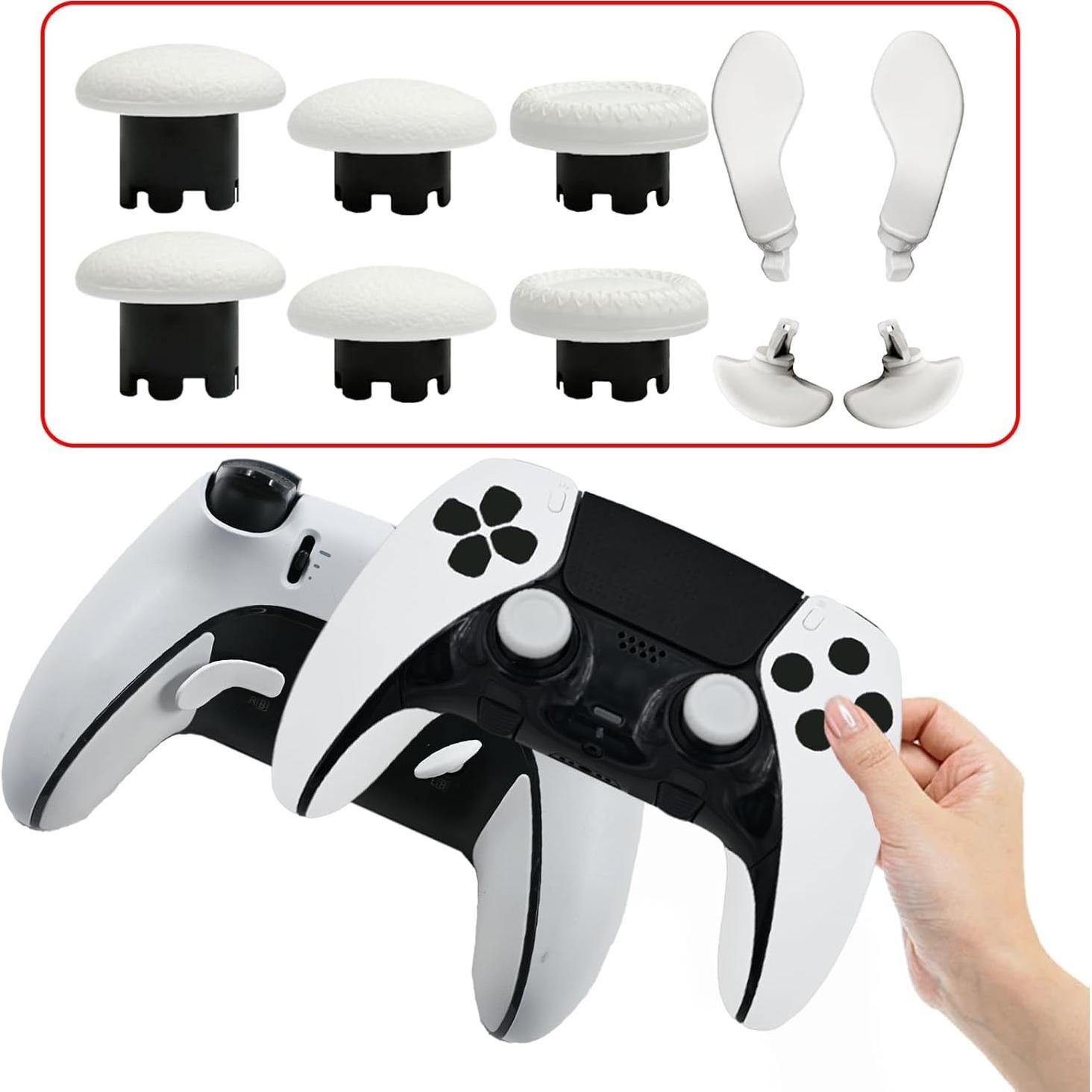 Kit 10 en 1 Accesorios Metal PS5 Edge Joysticks y Paddles