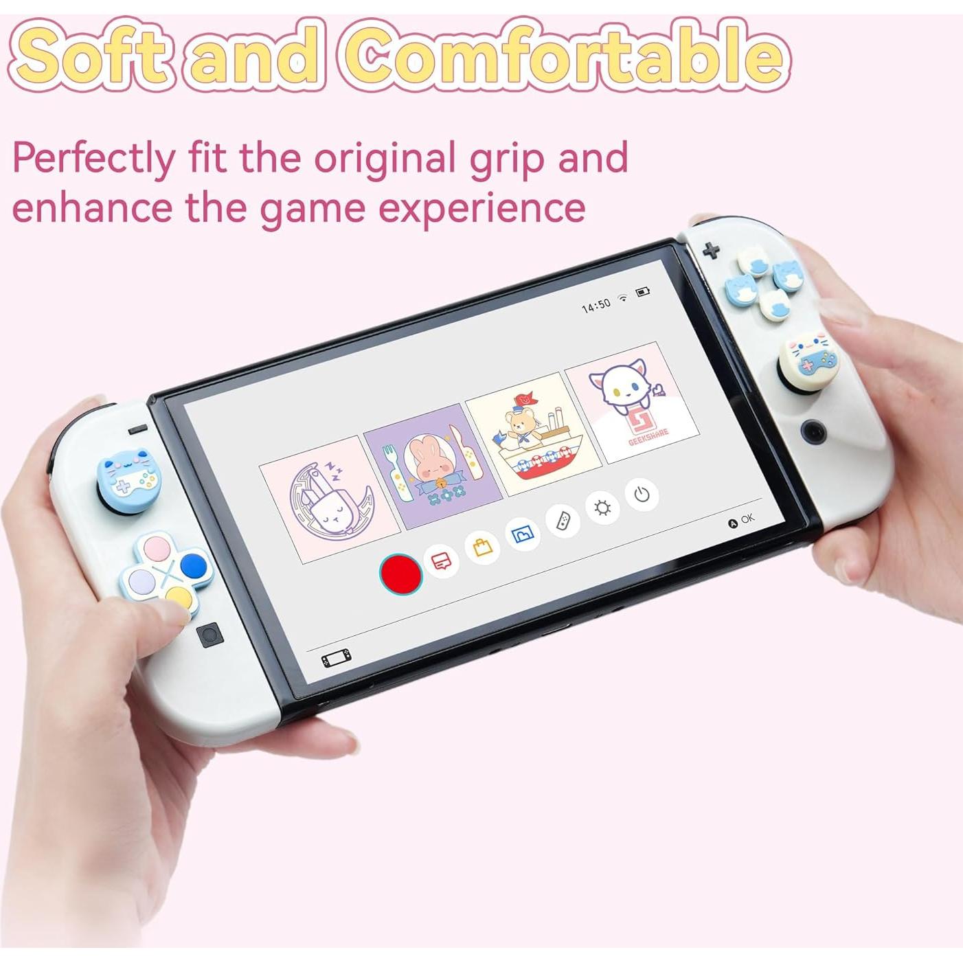 Juego de Tapas de Botones GeekShare para Switch y OLED