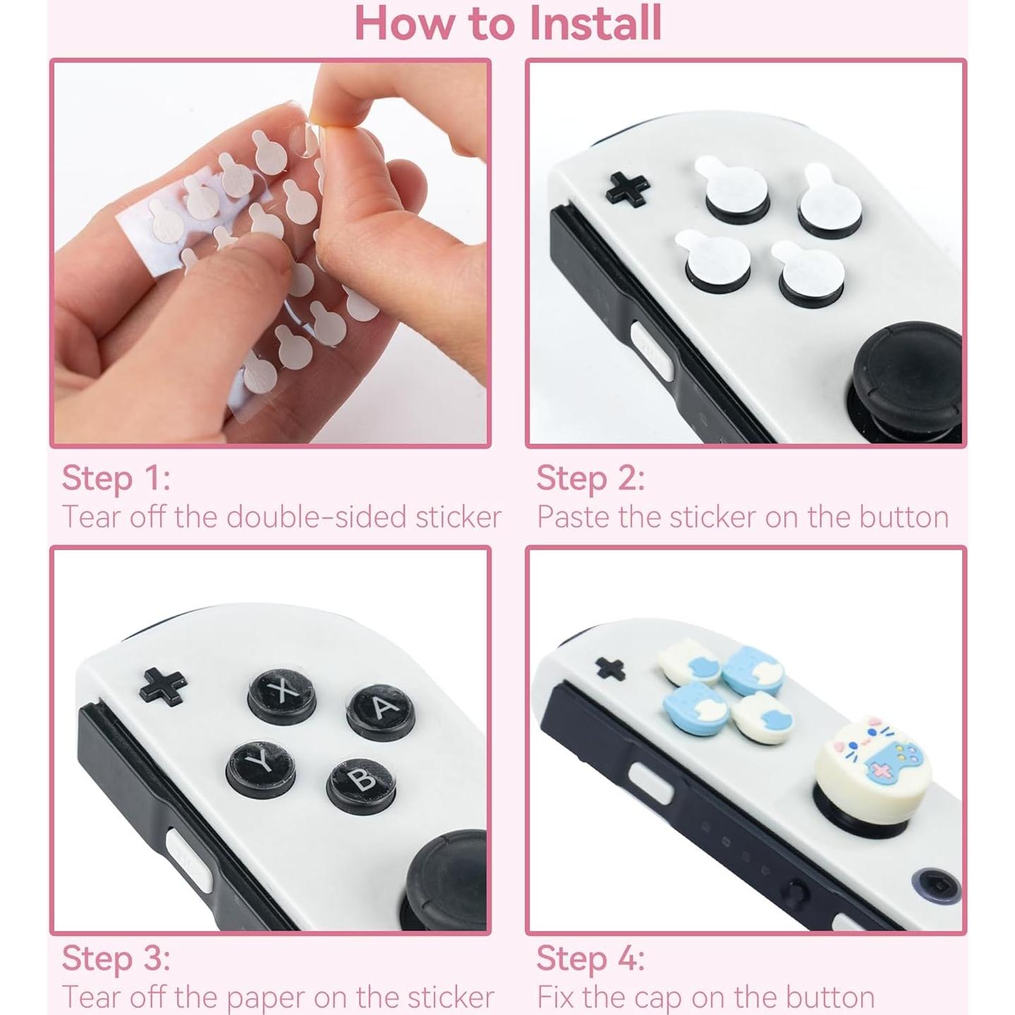 Juego de Tapas de Botones GeekShare para Switch y OLED