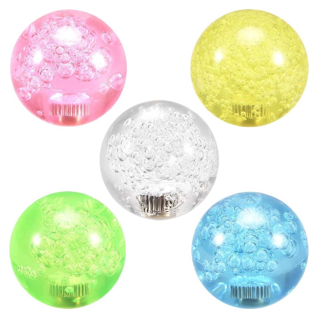 uxcell Joystick Ball Top Handle Rocker Round Head Arcade Game DIY Parts Replacement Crystal Pink Yellow Blue Green White 5Pcs
