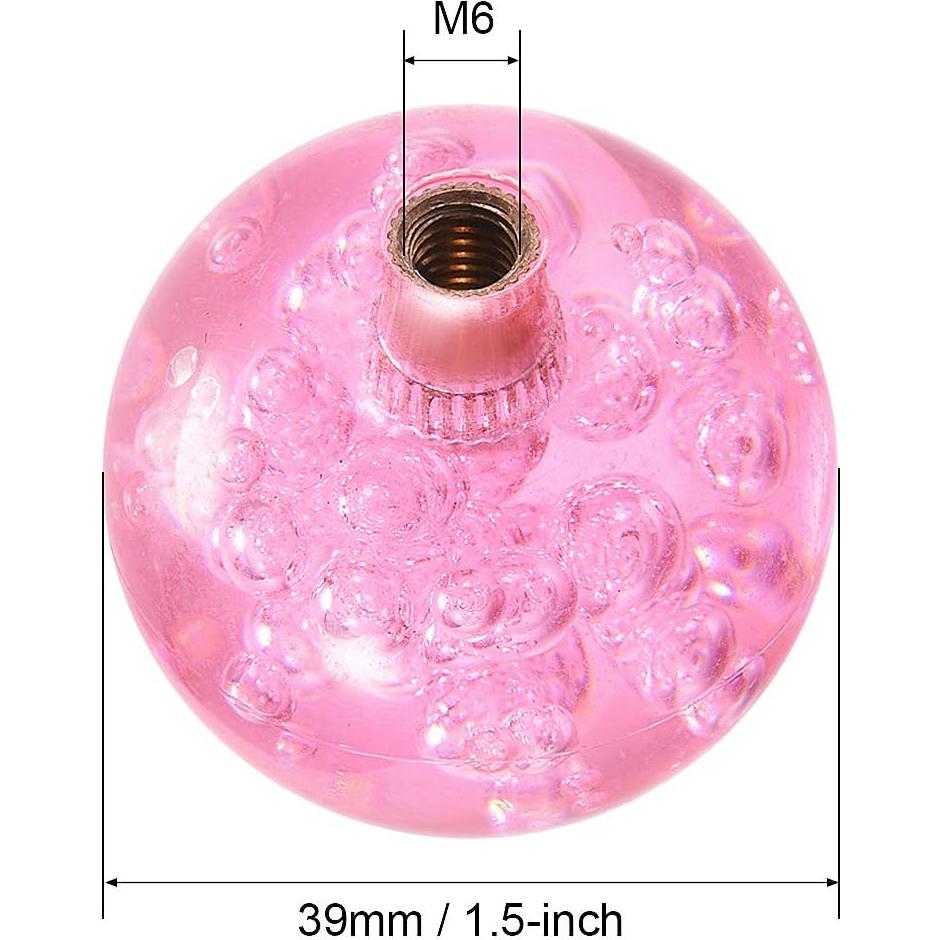 uxcell Joystick Ball Top Handle Rocker Round Head Arcade Game DIY Parts Replacement Crystal Pink Yellow Blue Green White 5Pcs