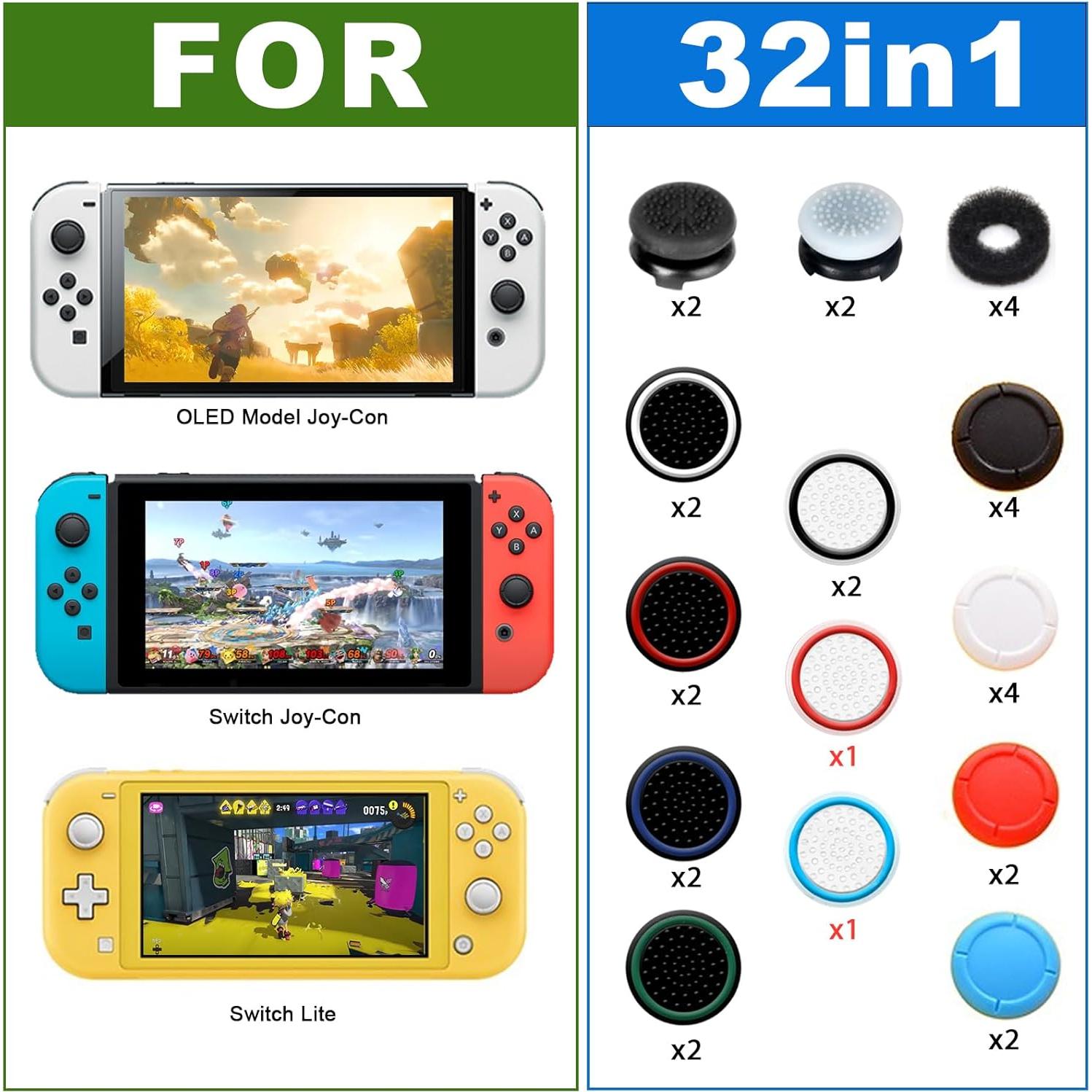 Juego de Grips para Pulgar ZHI-NYLLDJS para Nintendo Switch