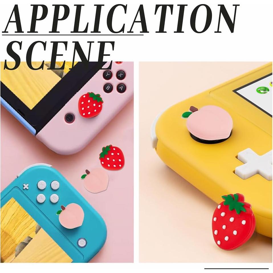 Tapas de Joystick GORGECRAFT 4Pcs Silicona Fruta Switch