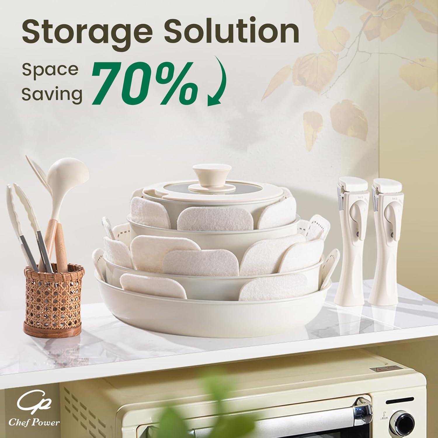 Juego de Ollas y Sartenes Chef Power 19 Piezas Antiadherente