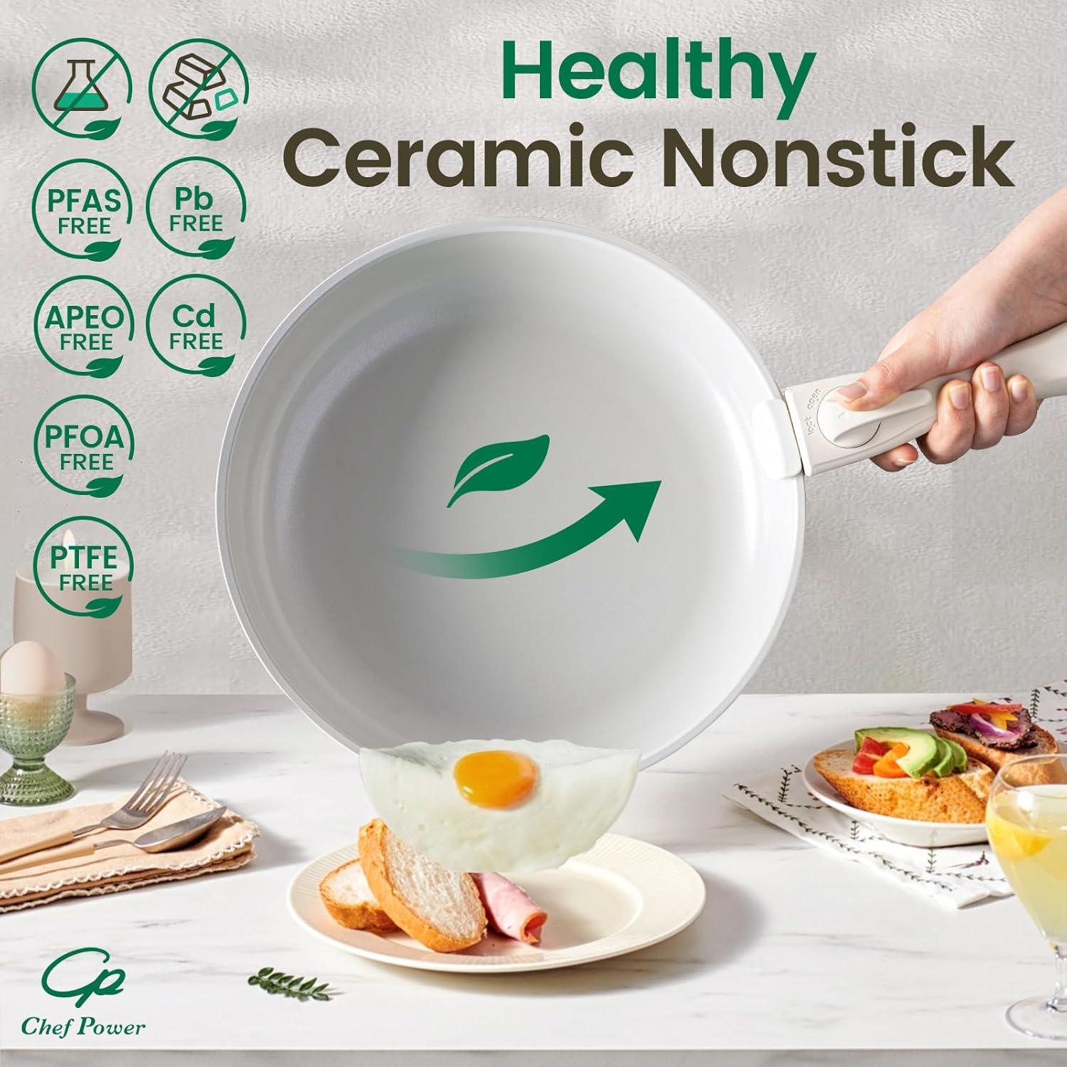 Juego de Ollas y Sartenes Chef Power 19 Piezas Antiadherente