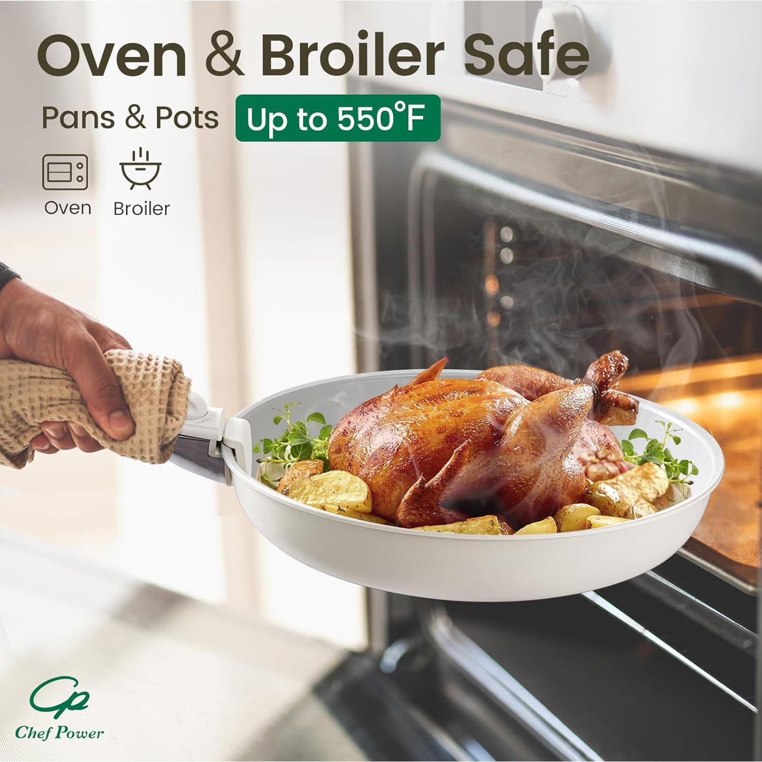 Juego de Ollas y Sartenes Chef Power 19 Piezas Antiadherente